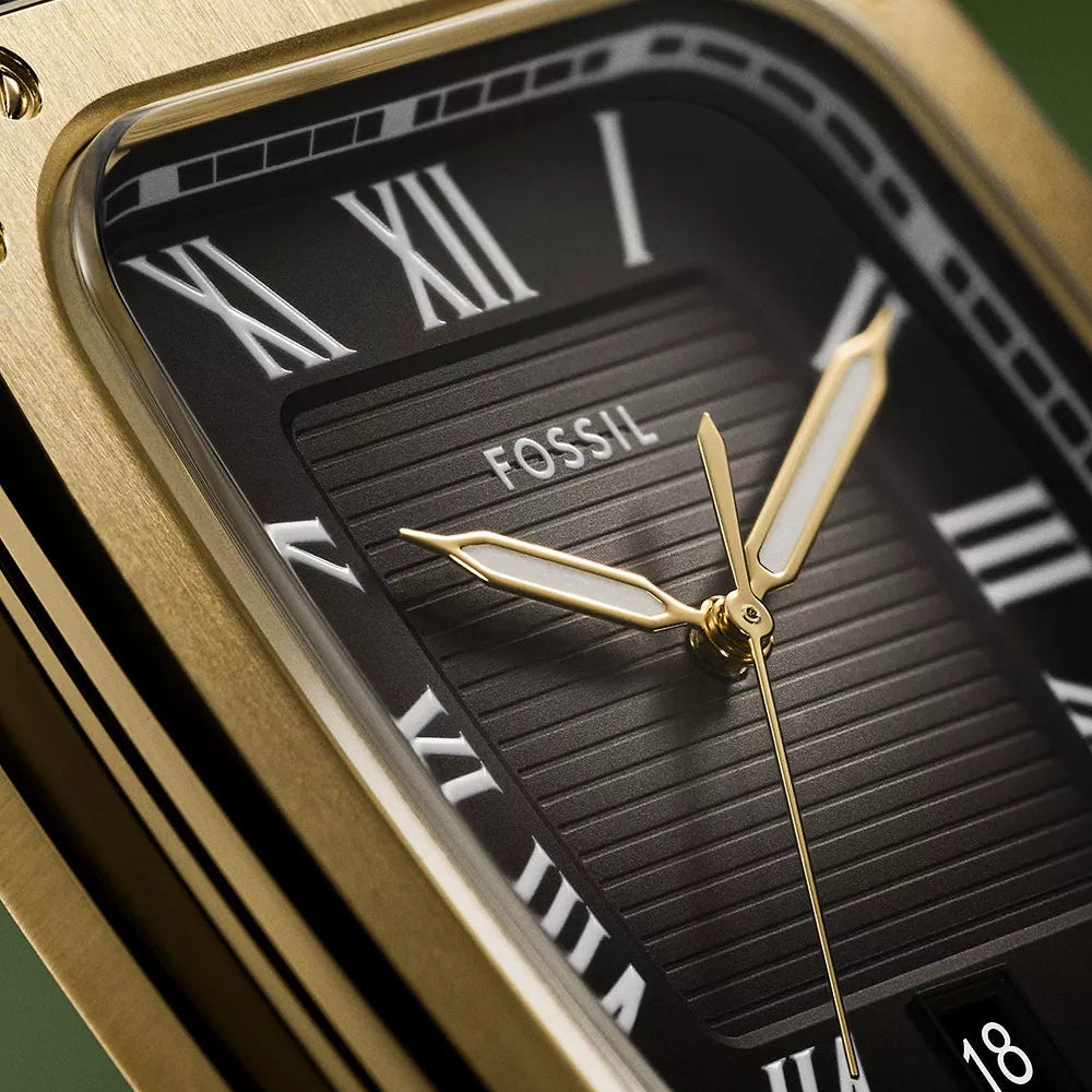 Fossil Crosby Three Hand Black Leather Unisex Watch | FS6151