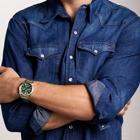 Fossil Men's Everett Chronograph Two-Tone Stainless Steel Men's Watch | FS6106