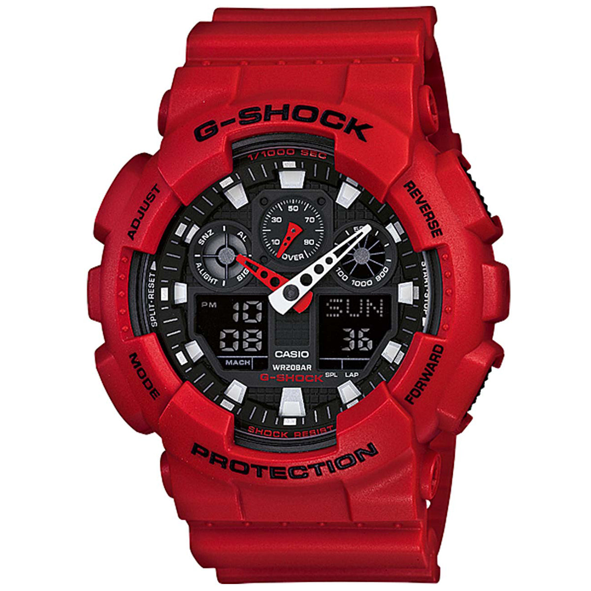 Casio G-Shock Coke Red Digital Analog Men's Watch | GA-100B-4ADR