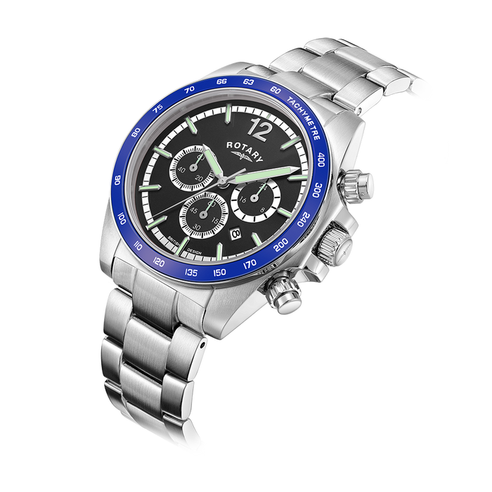 Rotary Sport Chronograph Silver Men's Watch | GB05440/72