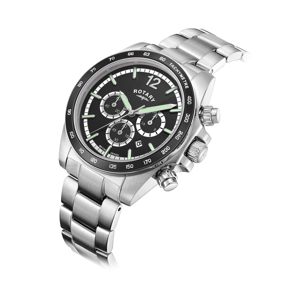 Rotary Sport Chronograph Silver Men's Watch | GB05440/04