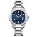 Rotary Apex 100 Blue Dial Calendar Stainless Steel Men's Watch | GB05575/05