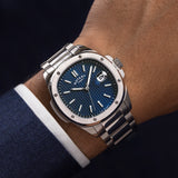 Rotary Apex 100 Blue Dial Calendar Stainless Steel Men's Watch | GB05575/05