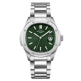 Rotary Apex 100 Green Dial Calendar Stainless Steel Men's Watch | GB05575/24