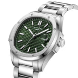Rotary Apex 100 Green Dial Calendar Stainless Steel Men's Watch | GB05575/24