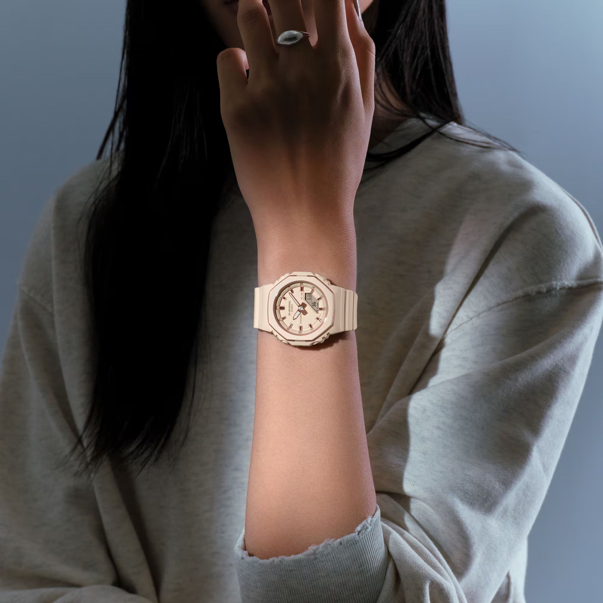 Casio G-Shock Beige & Beige Rubber 46mm Women's Watch | GMA-P2110-4ADR