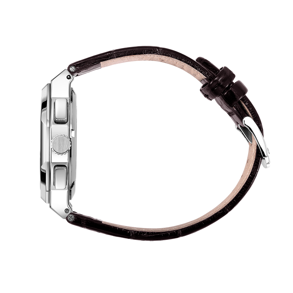 Rotary Regent Sport Chronograph Brown Leather Strap Men's Watch | GS05450/05