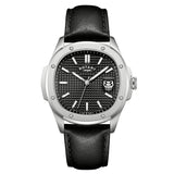 Rotary Apex100 Black Dial Calendar Stainless Steel Leather Men’s Watch | GS05575/04