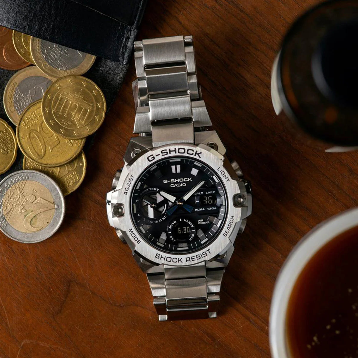 Casio G-Shock Black Dial Automatic Stainless Steel Men’s Watch | GST-B400D-1ADR