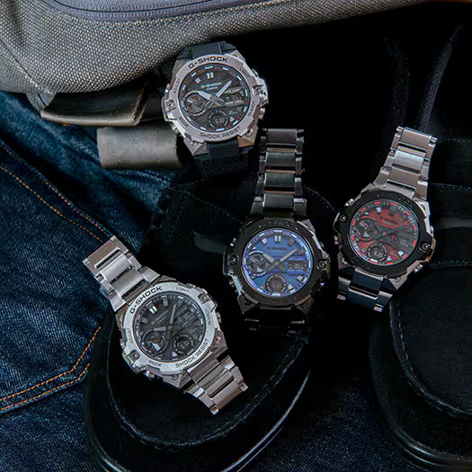 Casio G-Shock G-Steel Blue Dial and Black Steel Bracelet 50mm Men's Watch | GST-B400BD-1A2DR