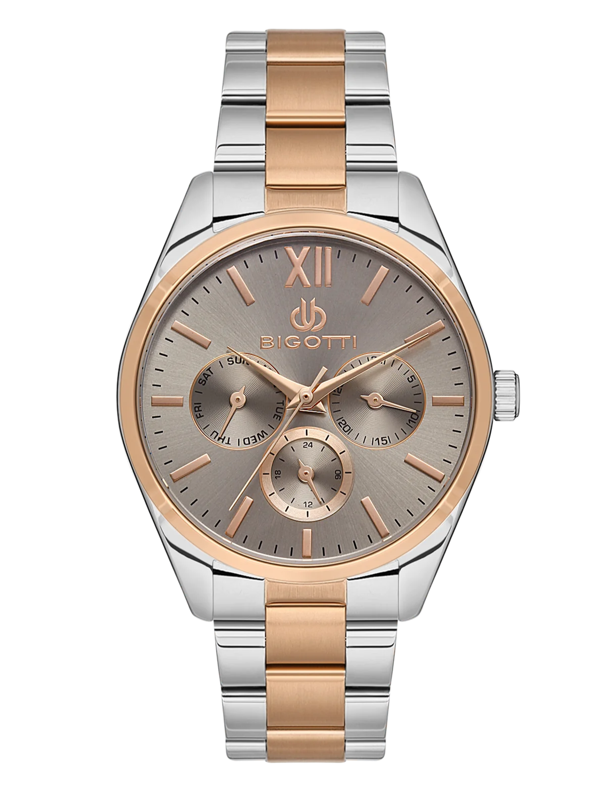 Bigotti Women's Chronograph Rose Gold Silver Elegance | BG.1.10492-5