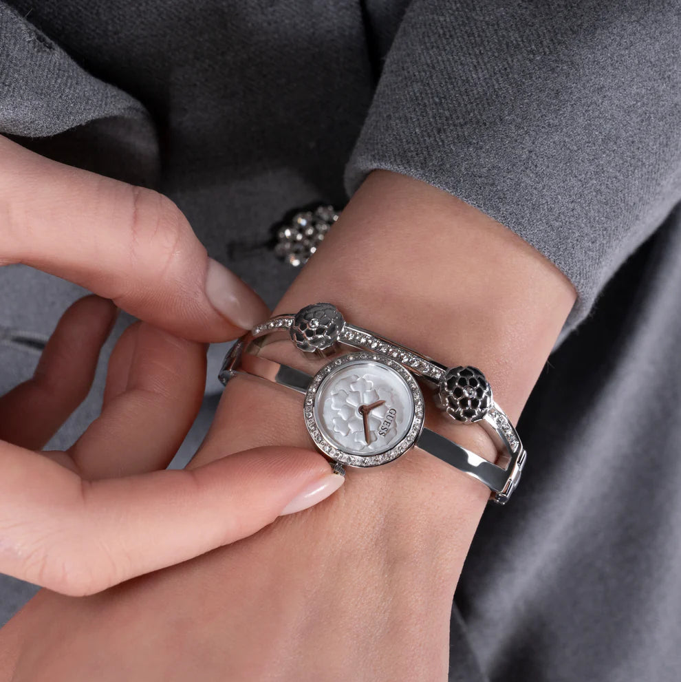 Guess Chloe Silver Tone Recycled Steel Women's Watch | GW0756L1