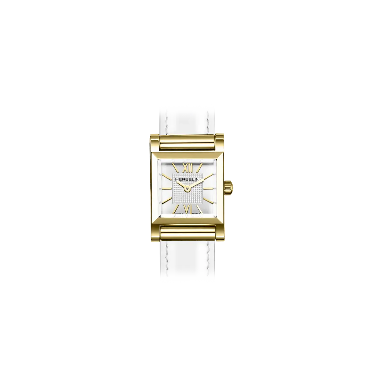 Herbelin Antares Silver Guilloche Dial Gold PVD Interchangeable Women’s Watch | H17144P08
