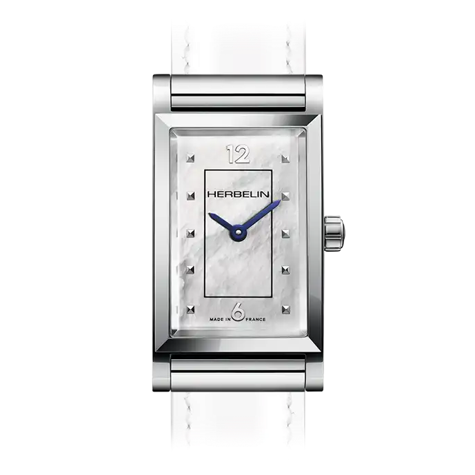 HERBELIN Antares Rectangular Silver & Mother of Pearl Women’s Watch Head | H17444AP19N