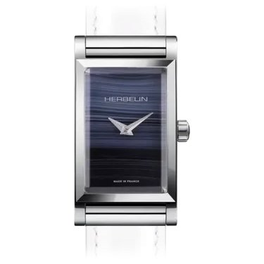 HERBELIN Antares Rectangular Silver & Blue Women’s Watch Head | H17444APS05