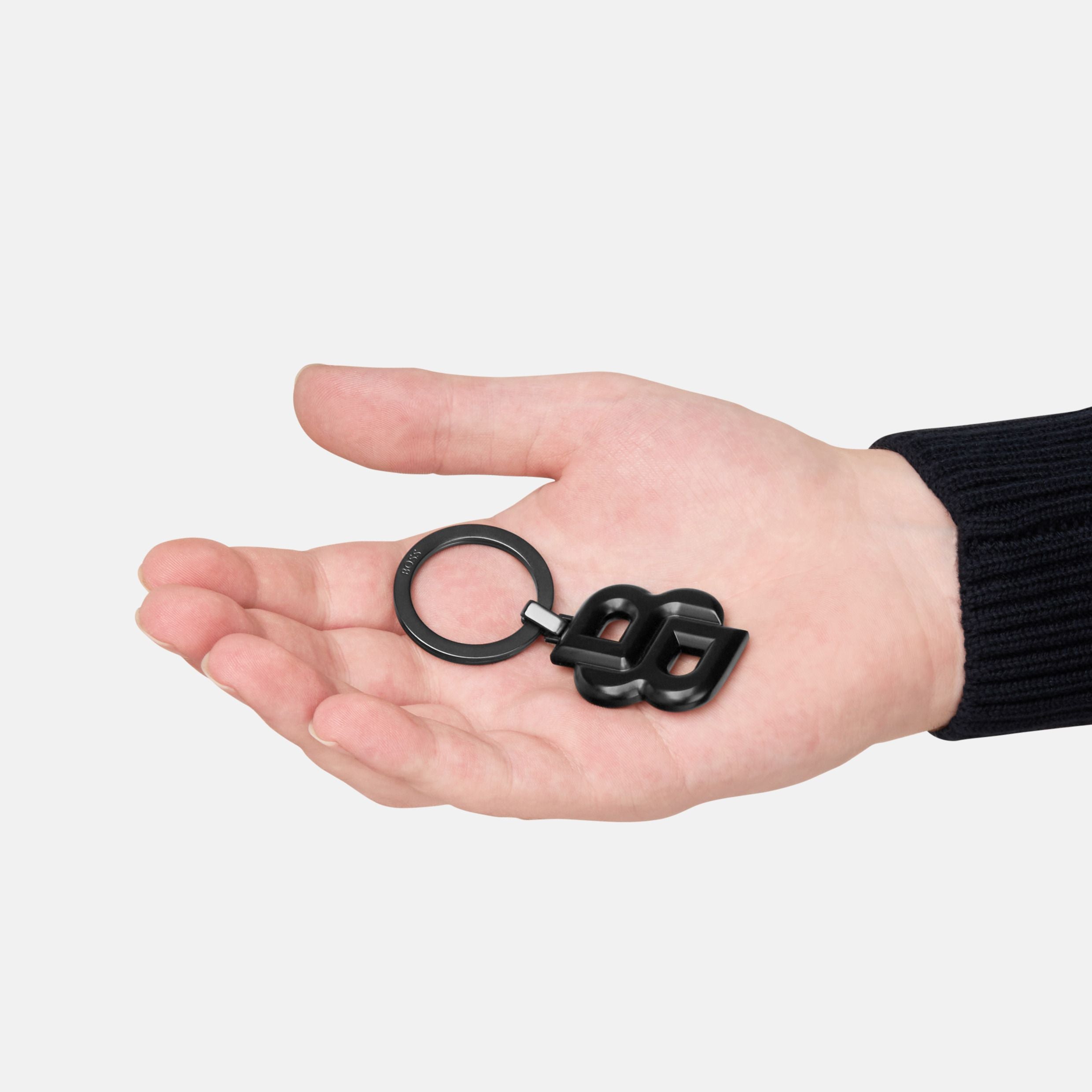 HUGO BOSS HAK567A - Key ring Double B Matt Black