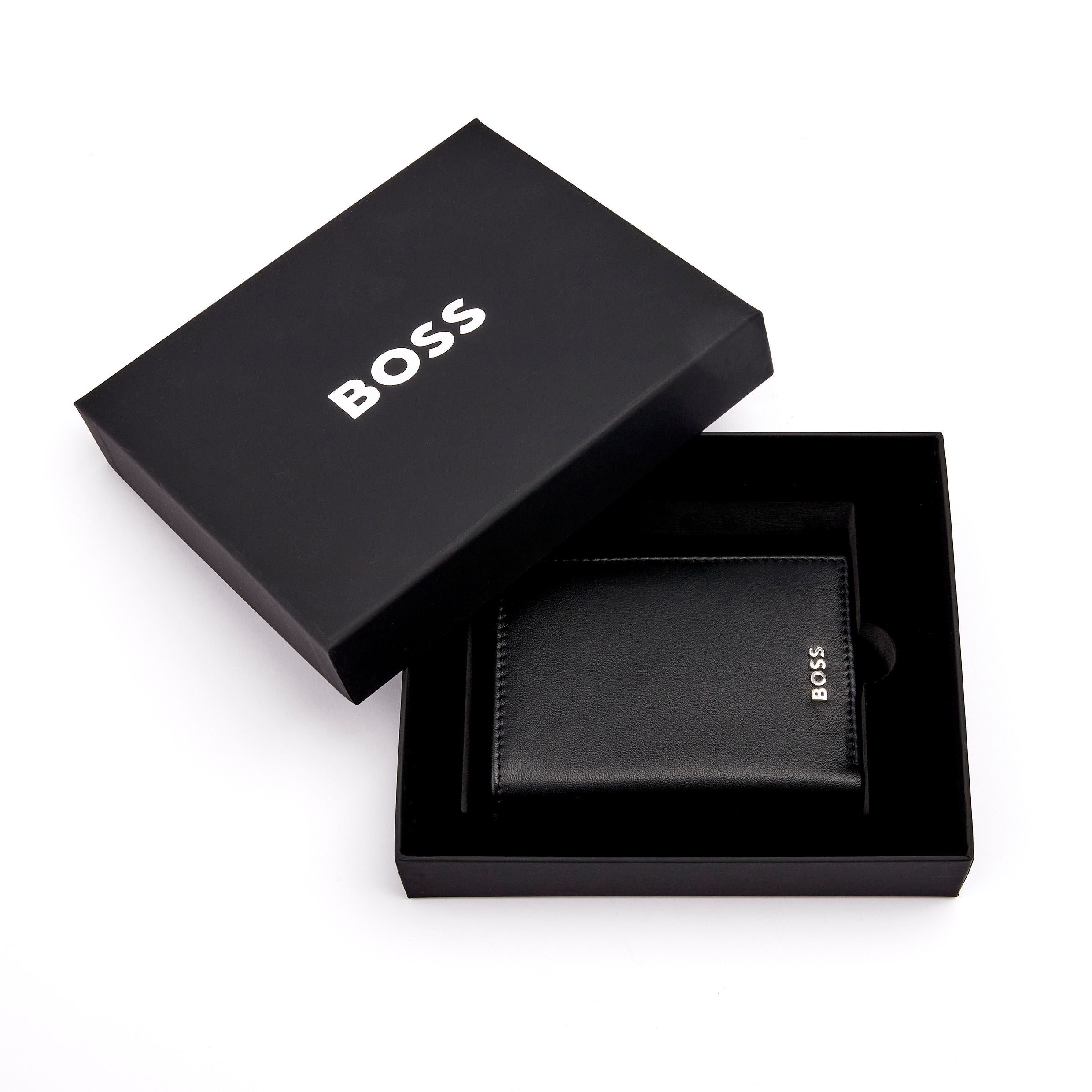 HUGO BOSS HLG403A - Card holder with flap and money pocket Classic Smooth Black