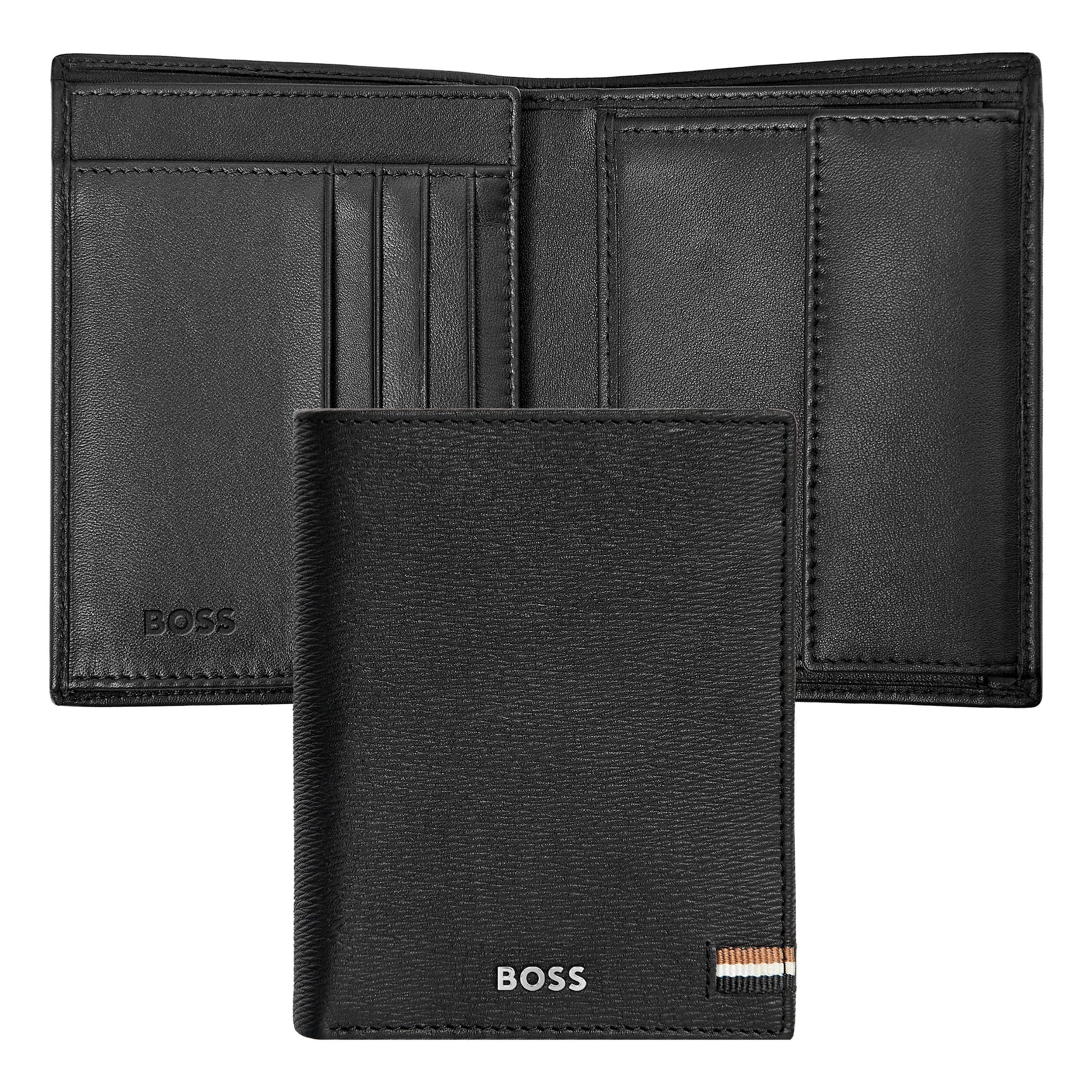 HUGO BOSS HLG421A - Card holder with flap and money pocket Iconic Black