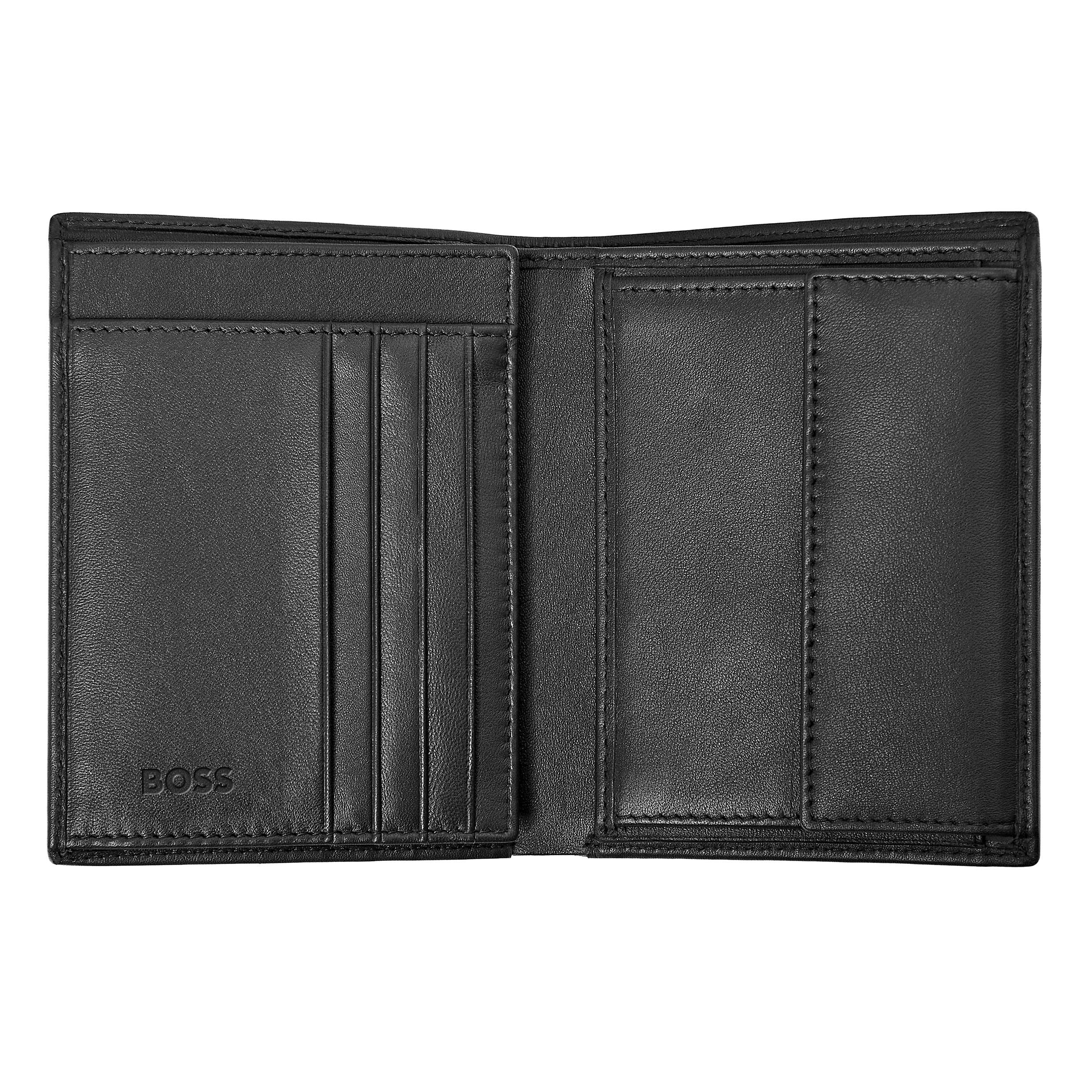 HUGO BOSS HLG421A - Card holder with flap and money pocket Iconic Black