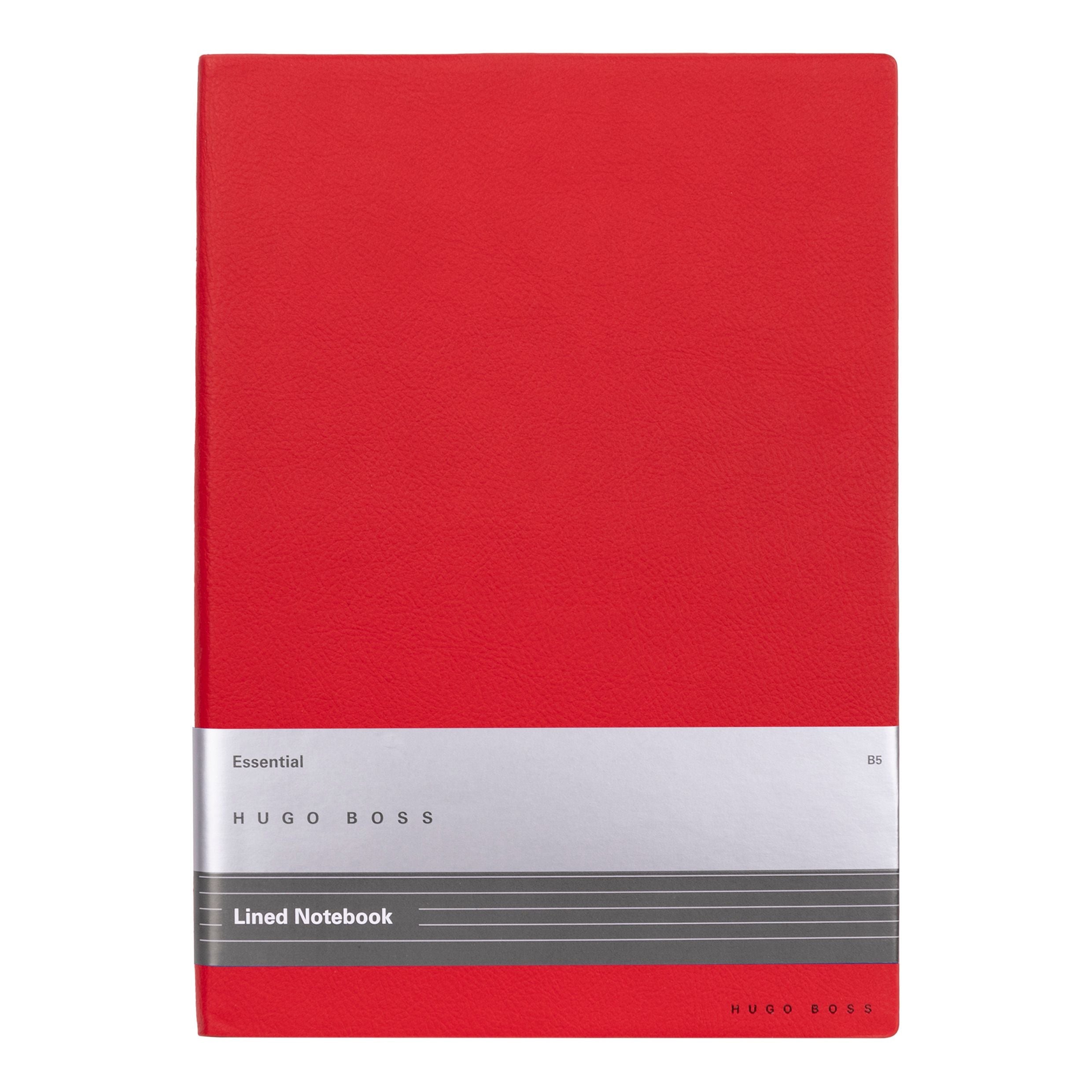 HUGO BOSS Notebook B5 Essential Storyline Red Lined | HNB121PL