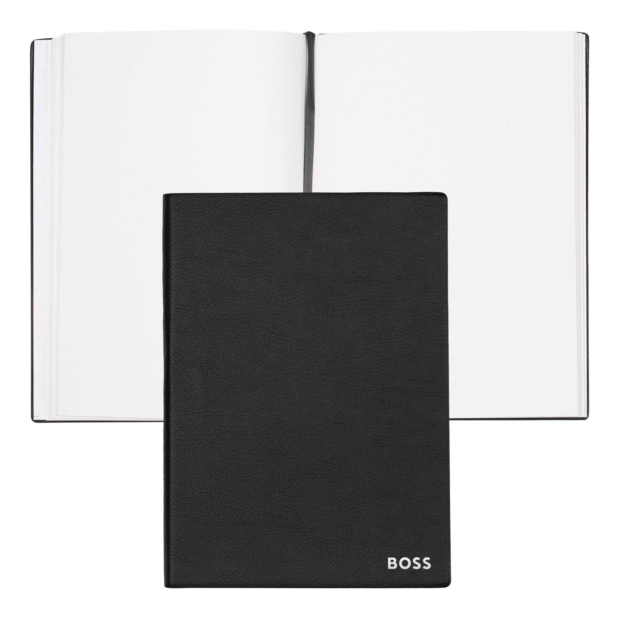 HUGO BOSS Notebook A5 Essential Storyline Black Plain | HNH121AP