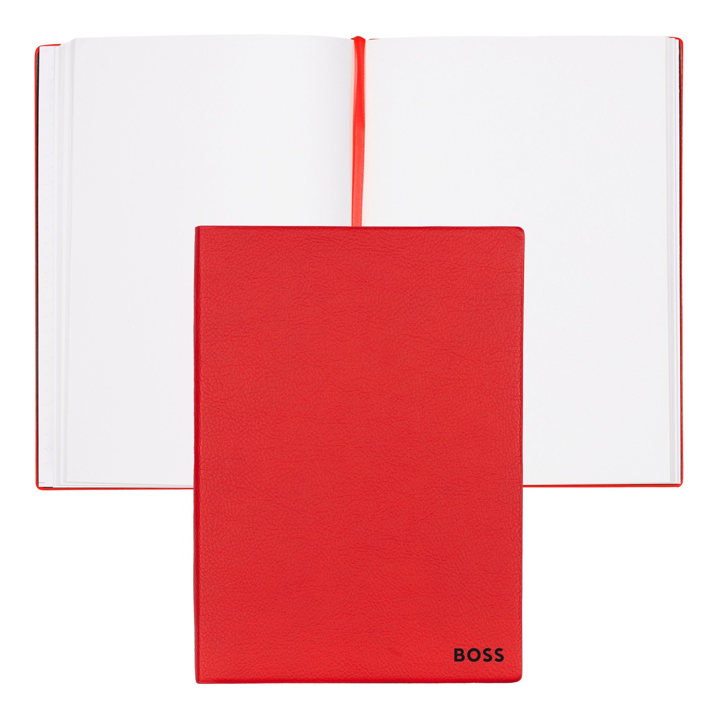 HUGO BOSS Notebook A5 Essential Storyline Red Lined | HNH121PL