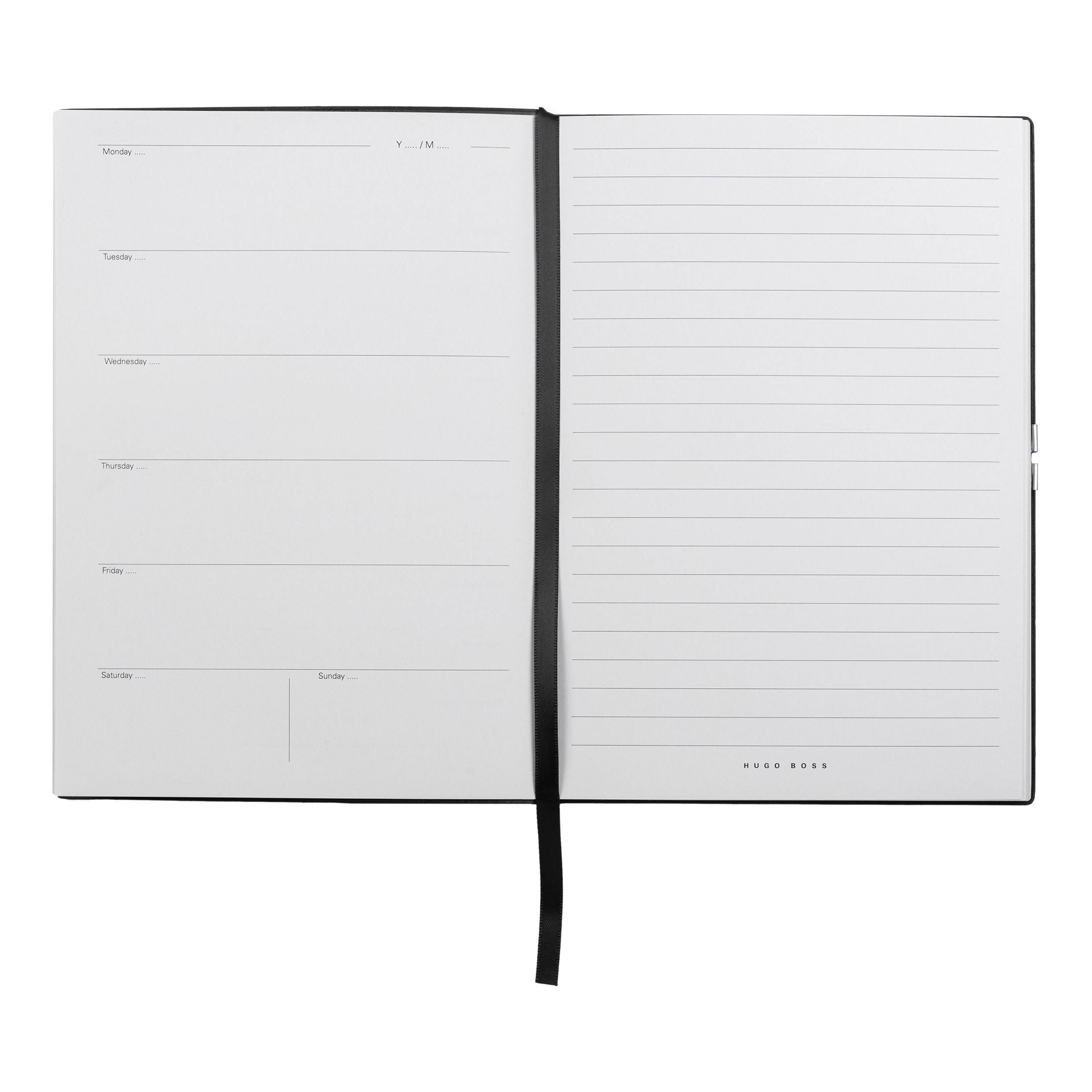 HUGO BOSS Notebook A6 Elegance Storyline Black Agenda | HNM124AA