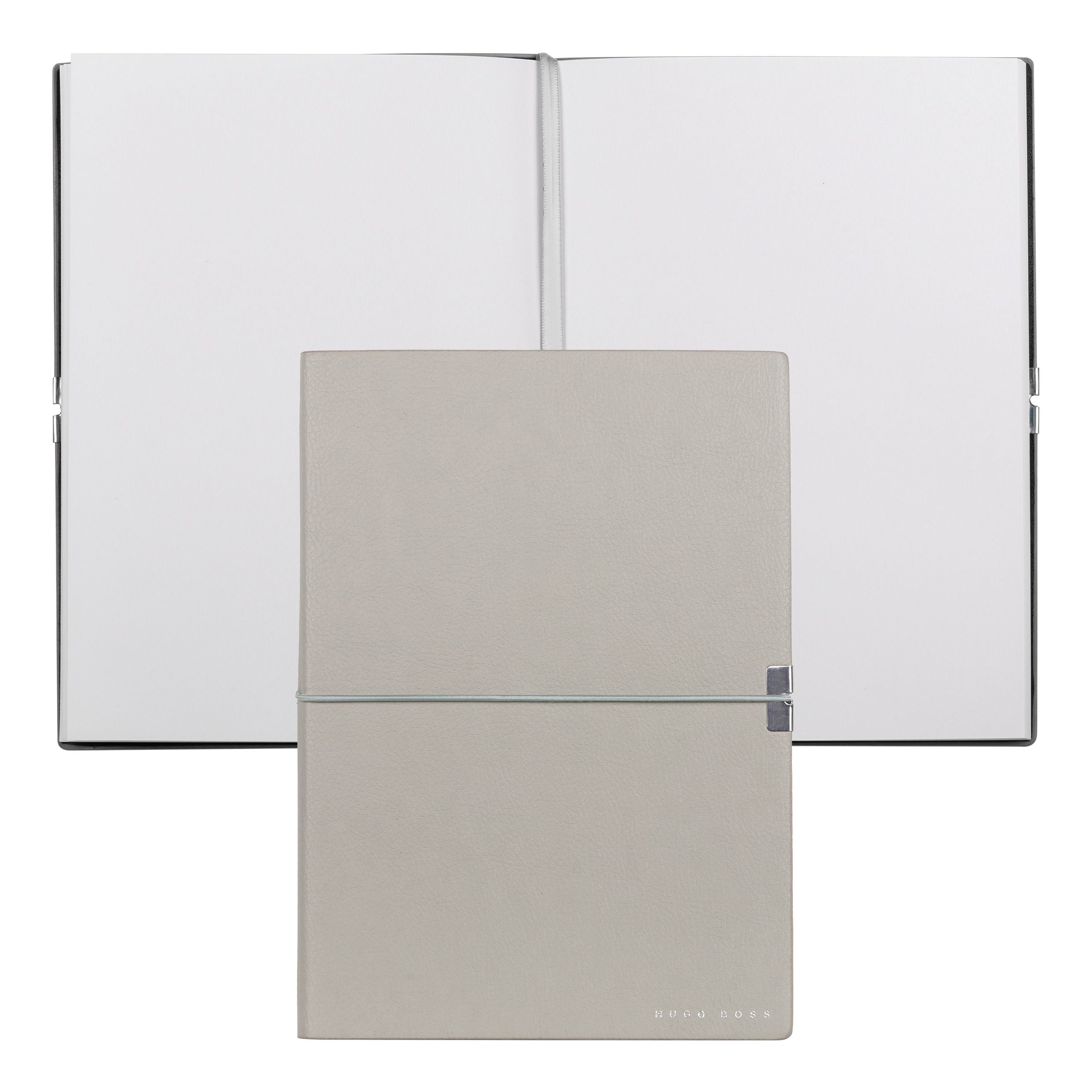 HUGO BOSS Notebook A5 Elegance Storyline Grey Plain | HNH124KP