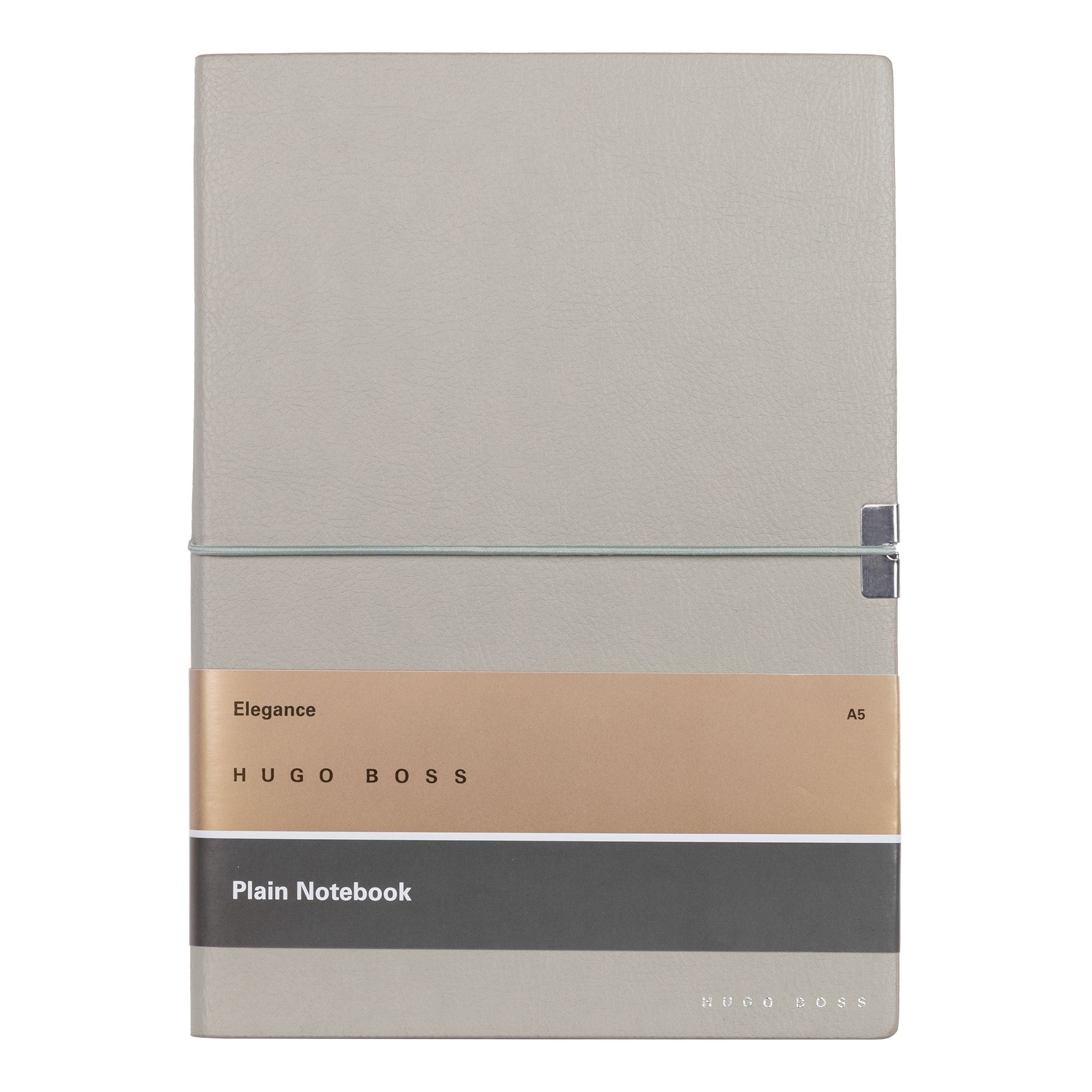 HUGO BOSS Notebook A5 Elegance Storyline Grey Plain | HNH124KP