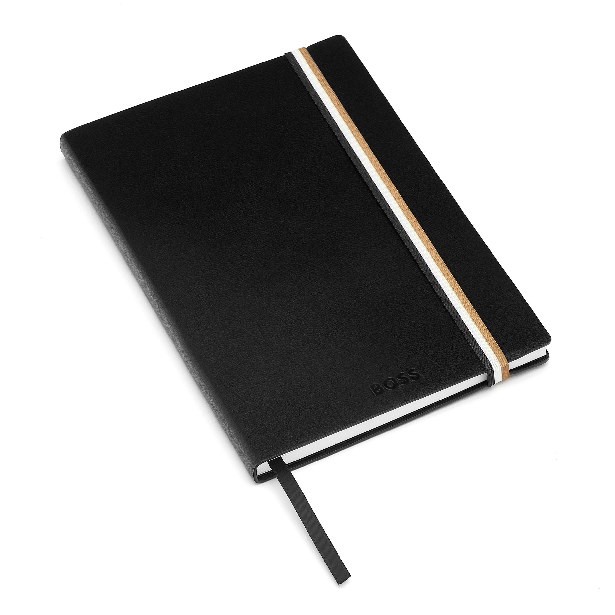HUGO BOSS Notebook A5 Iconic Black Lined | HNH321AL