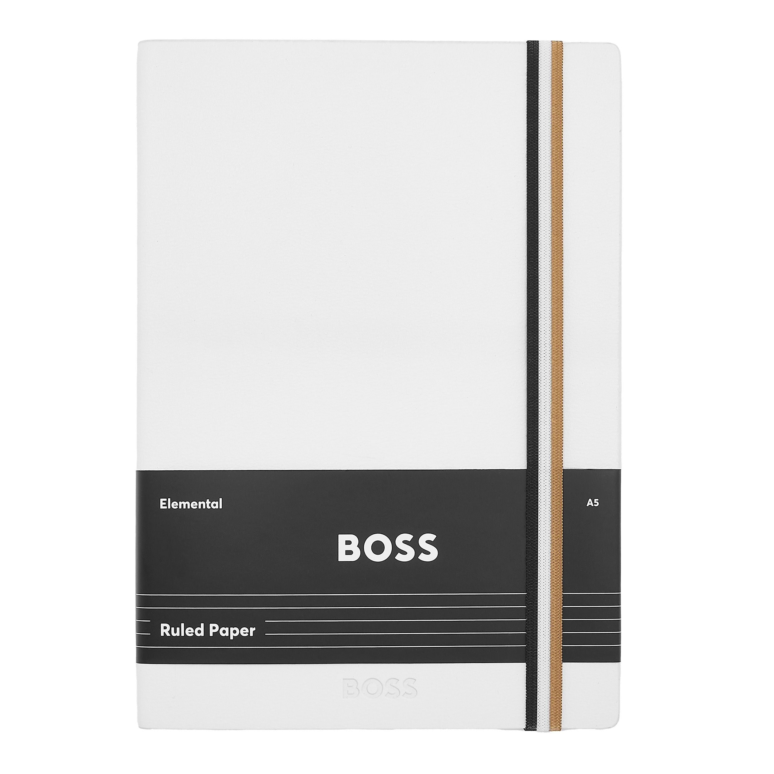 HUGO BOSS Notebook A5 Iconic White Lined | HNH321WL