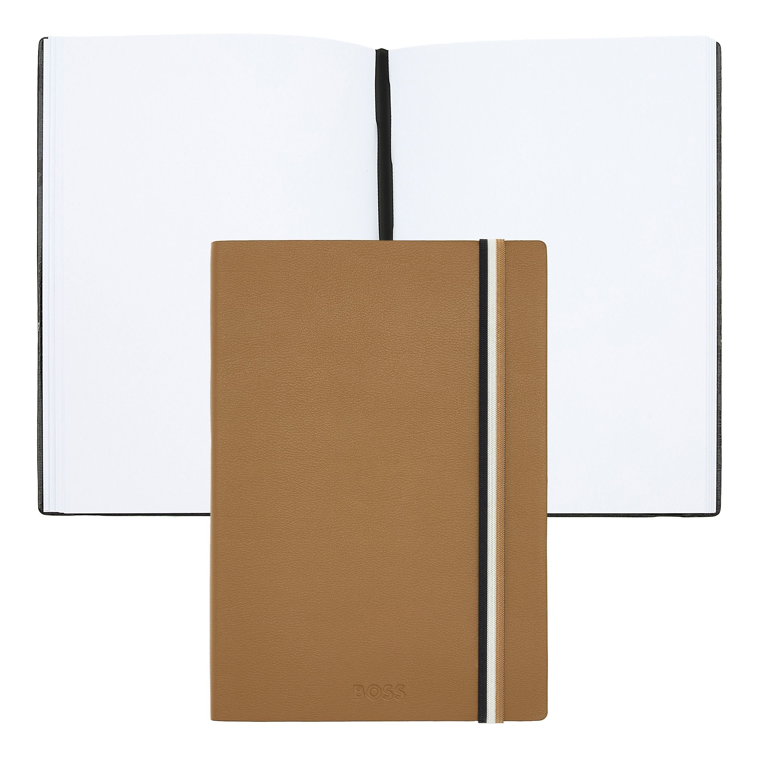 HUGO BOSS Notebook A5 Iconic Camel Plain | HNH321XP