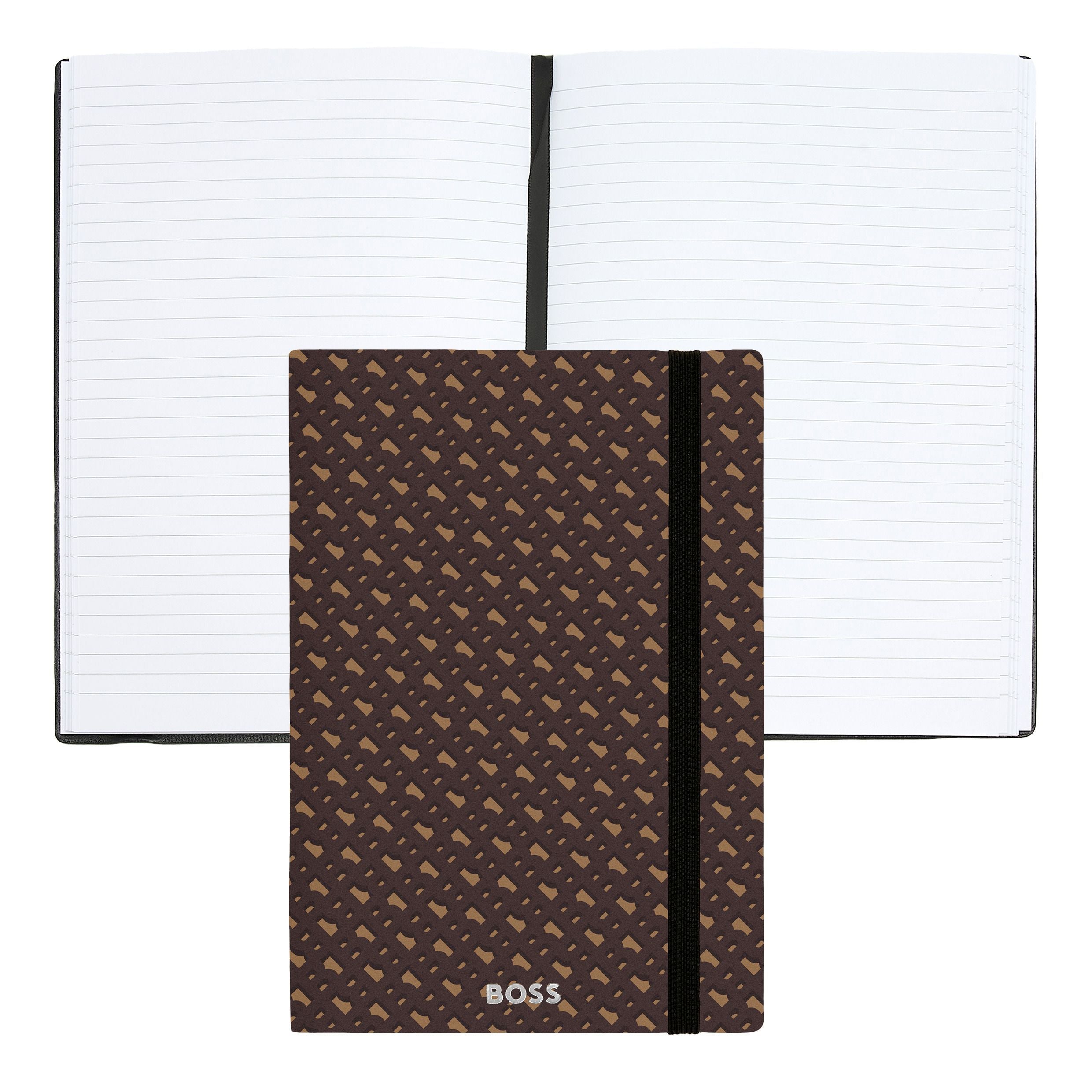 HUGO BOSS Notebook A5 Monogram Camel Lined | HNH412XL