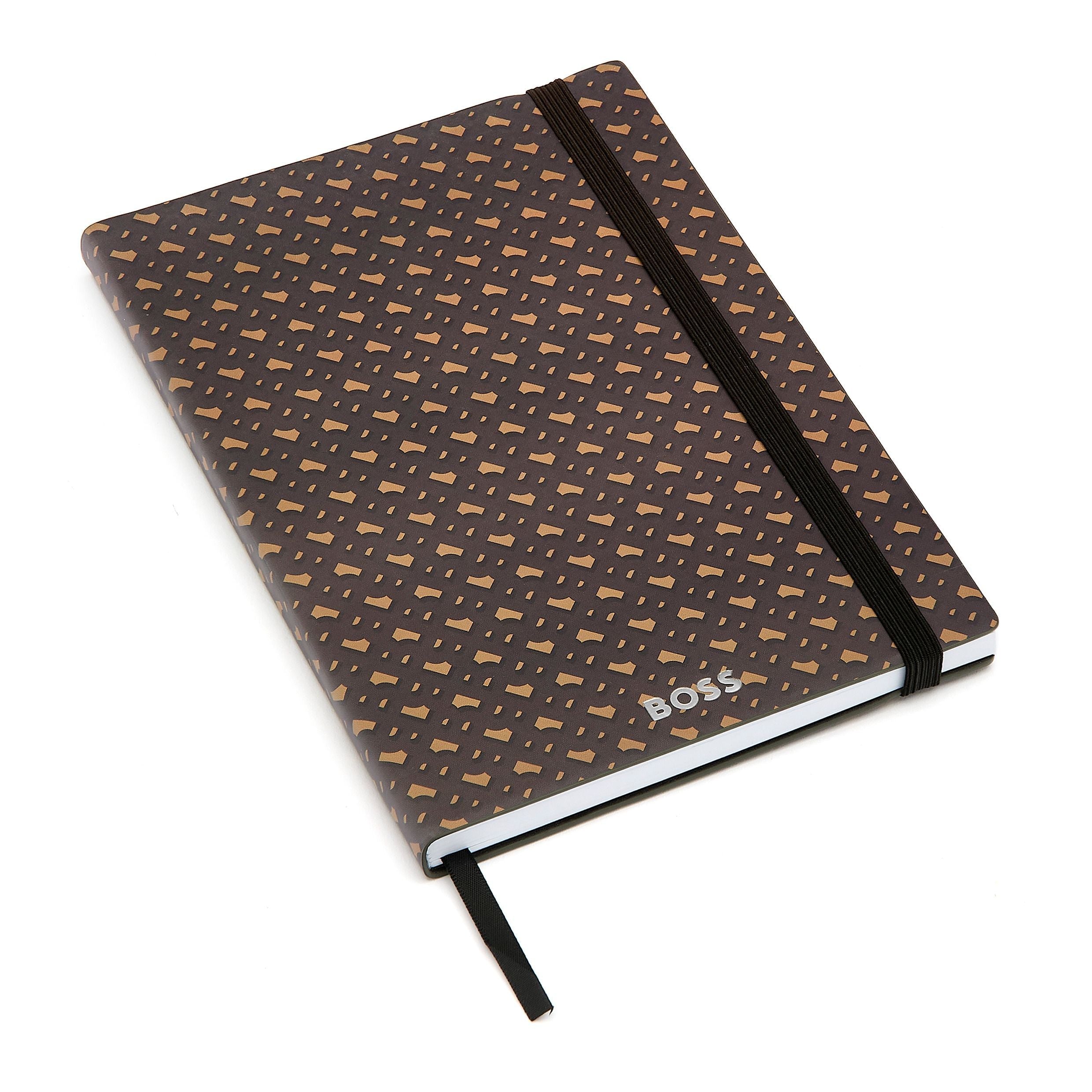 HUGO BOSS Notebook A5 Monogram Camel Lined | HNH412XL