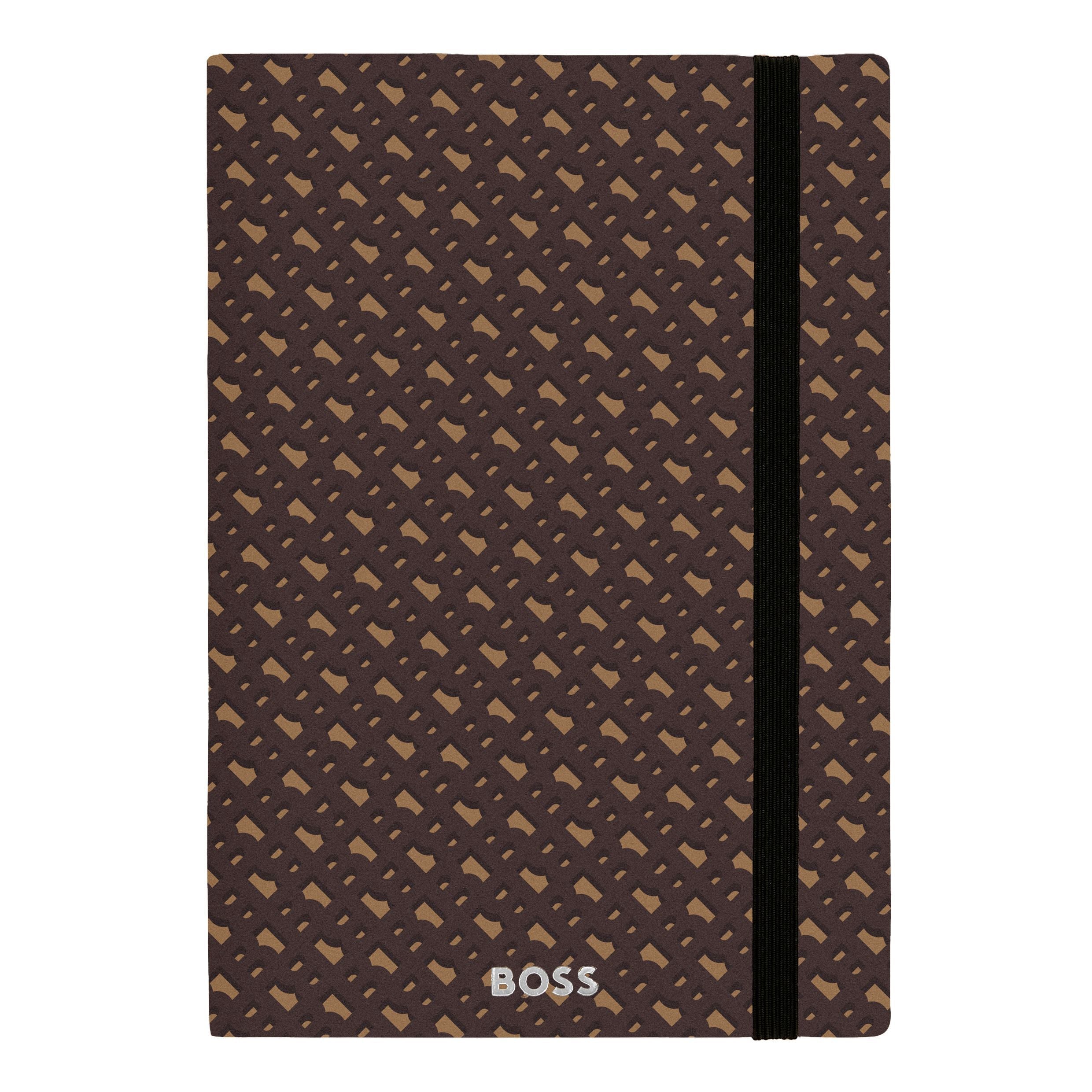 HUGO BOSS Notebook A5 Monogram Camel Lined | HNH412XL