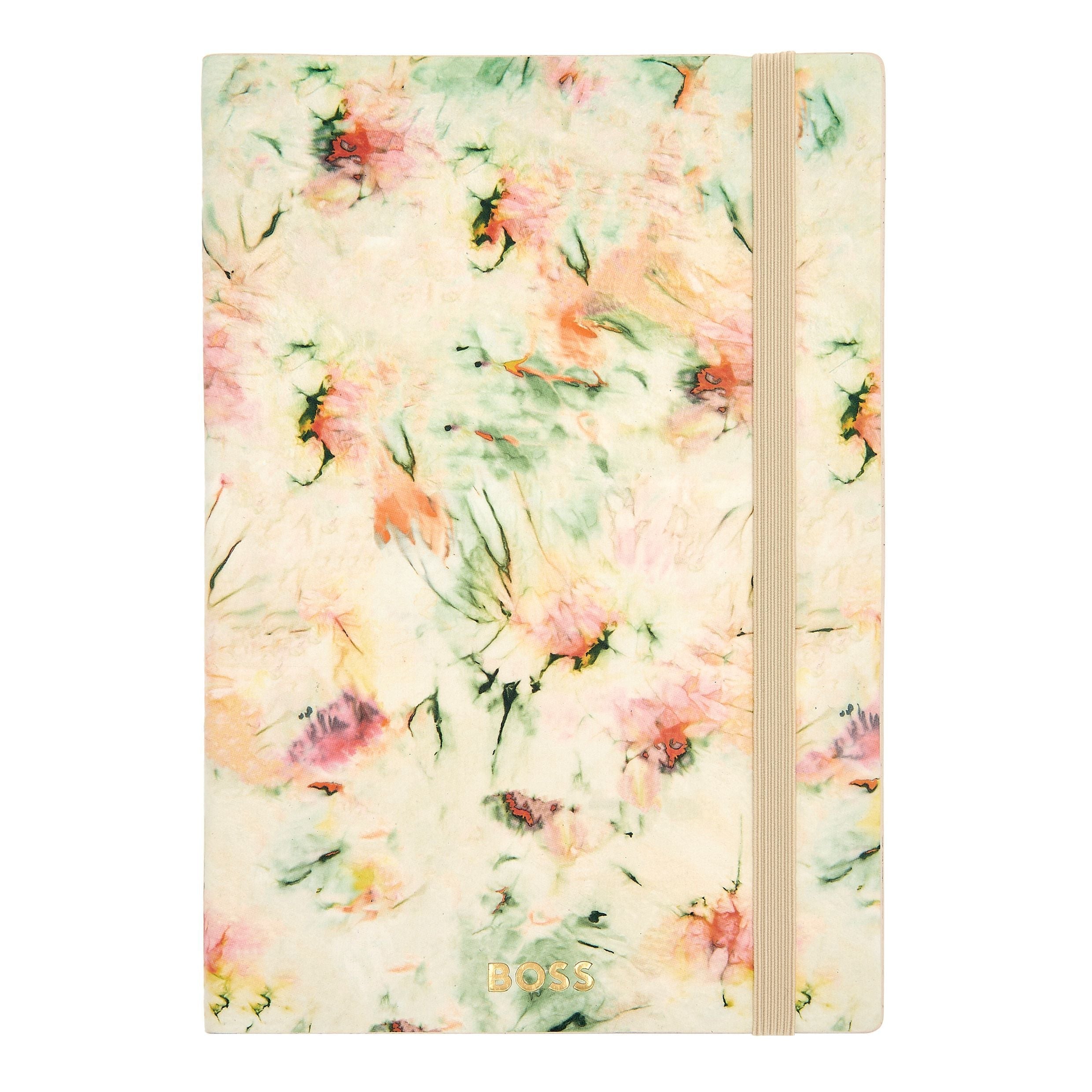 HUGO BOSS Notebook A5 Tie-dye Flower Cream Lined | HNH418GL