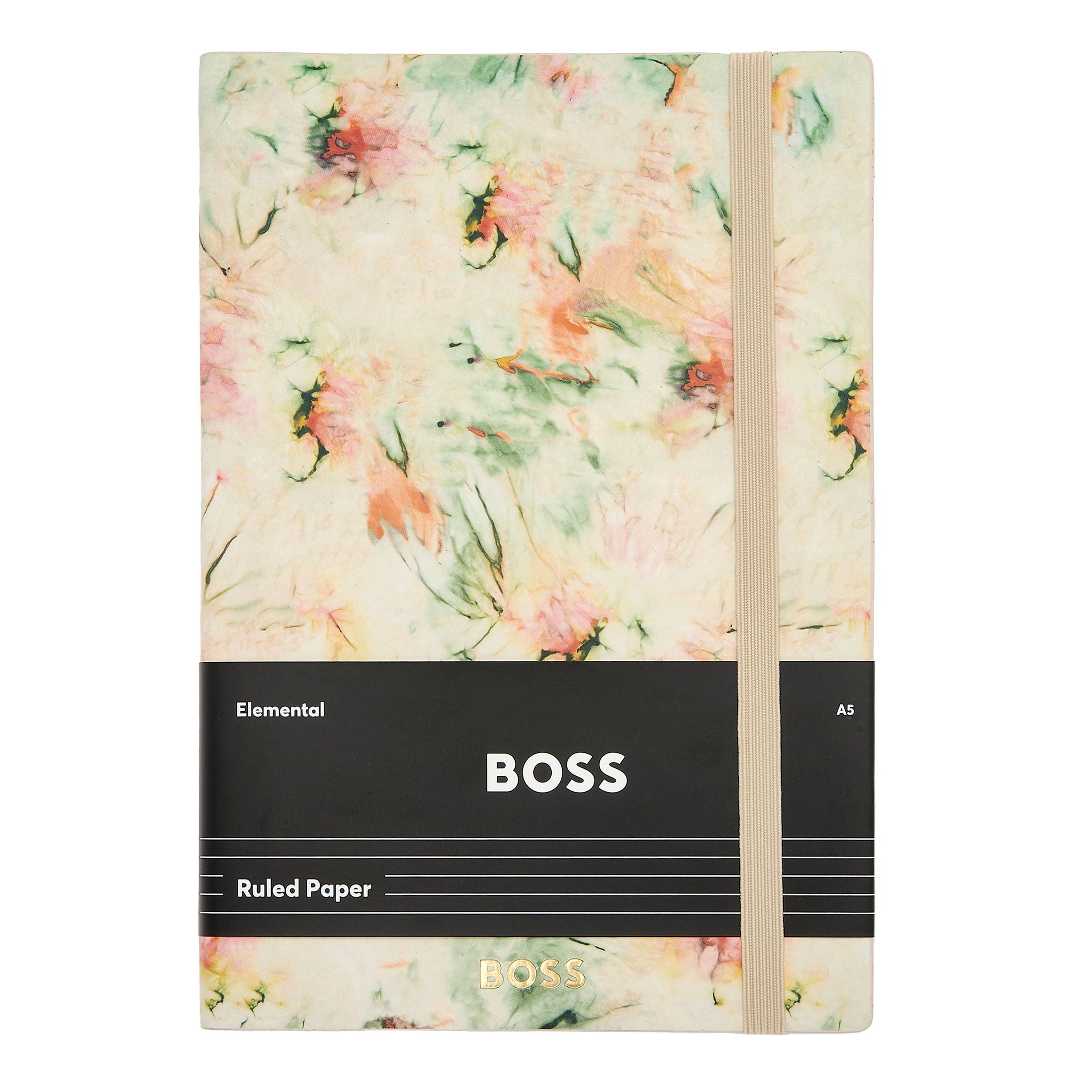HUGO BOSS Notebook A5 Tie-dye Flower Cream Lined | HNH418GL