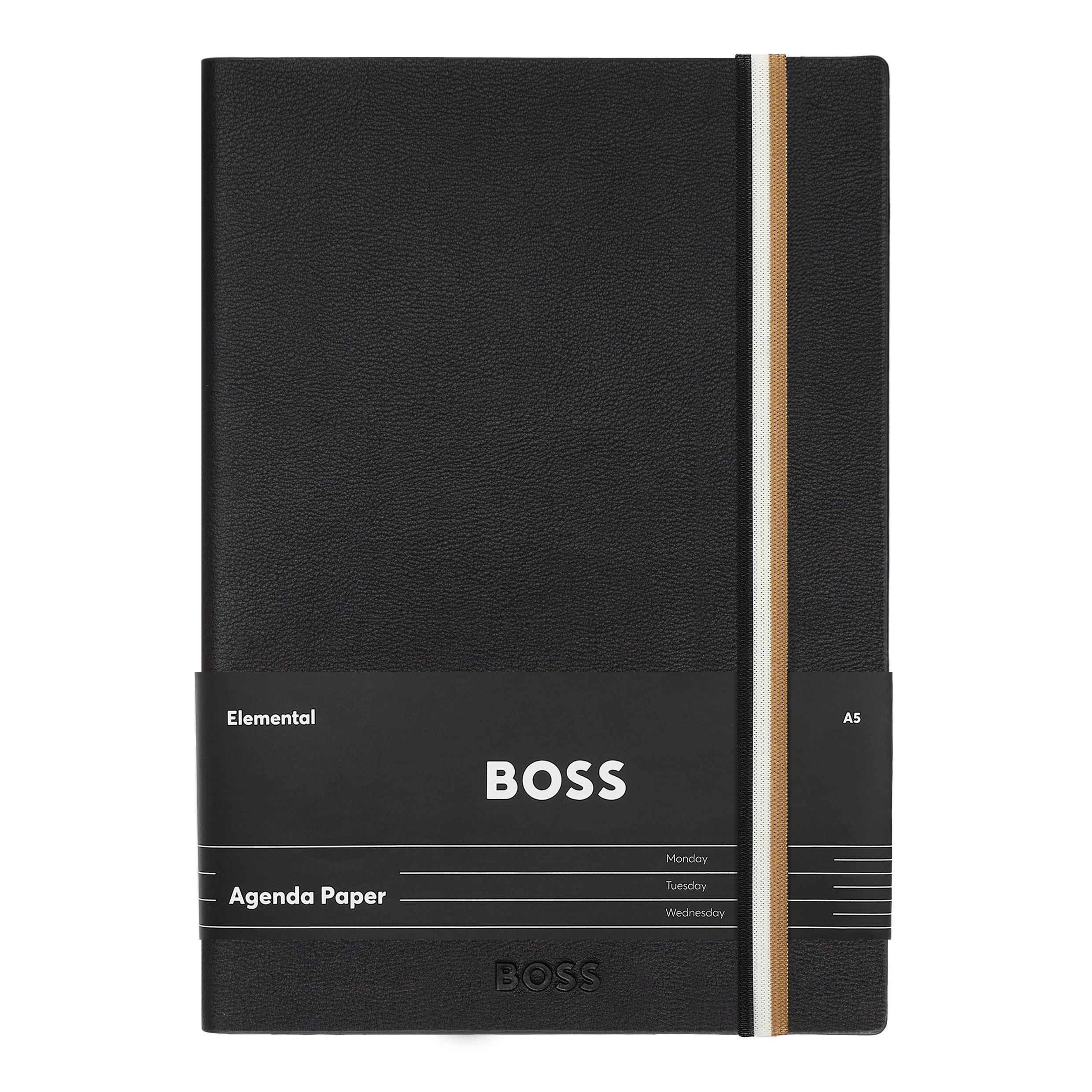 HUGO BOSS Notebook A5 Iconic Black Agenda | HNH421AA