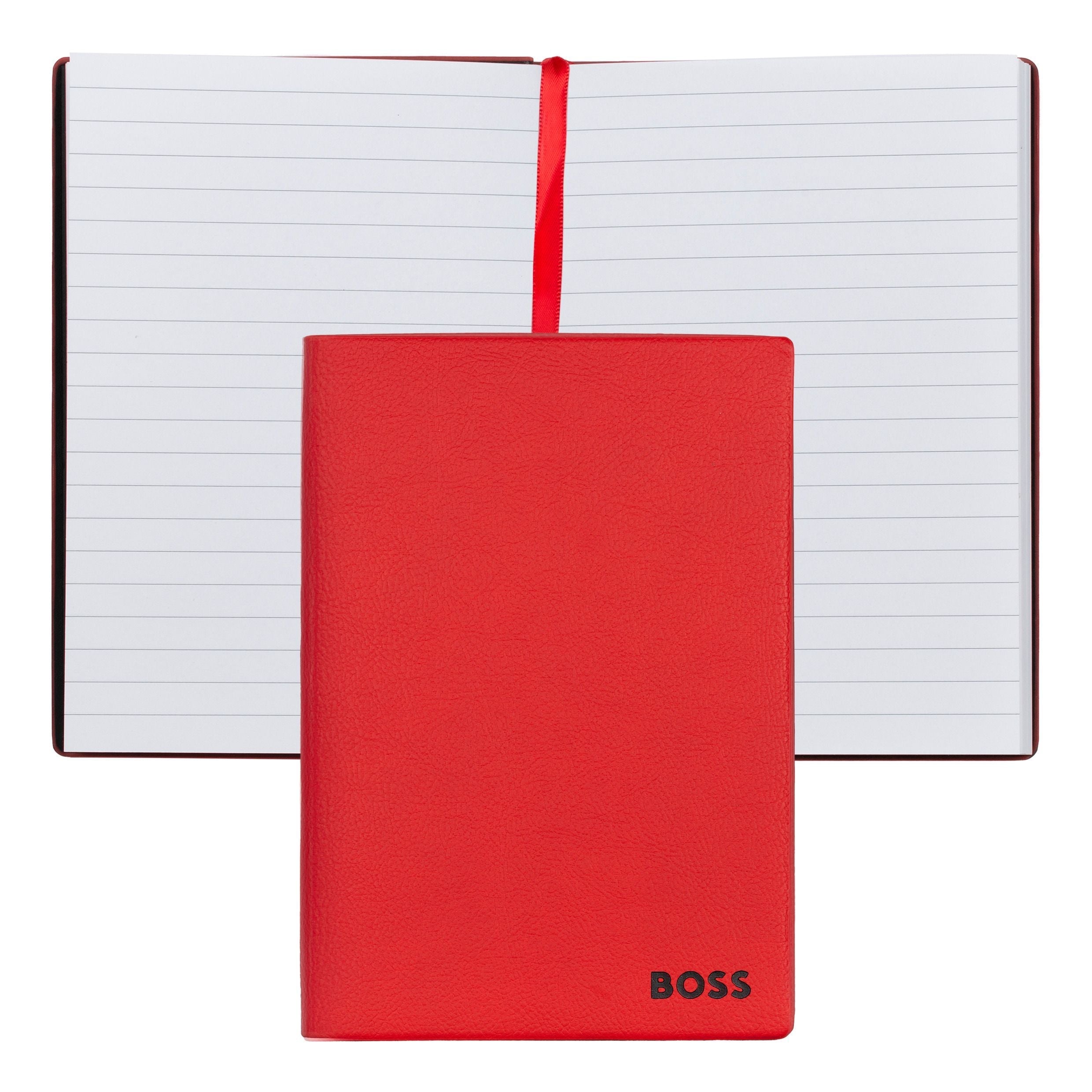 HUGO BOSS Notebook A6 Essential Storyline Red Lined | HNM121PL