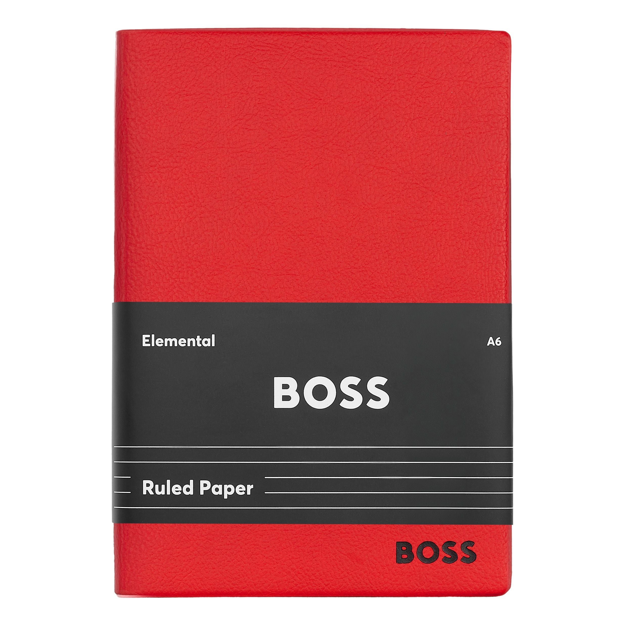HUGO BOSS Notebook A6 Essential Storyline Red Lined | HNM121PL