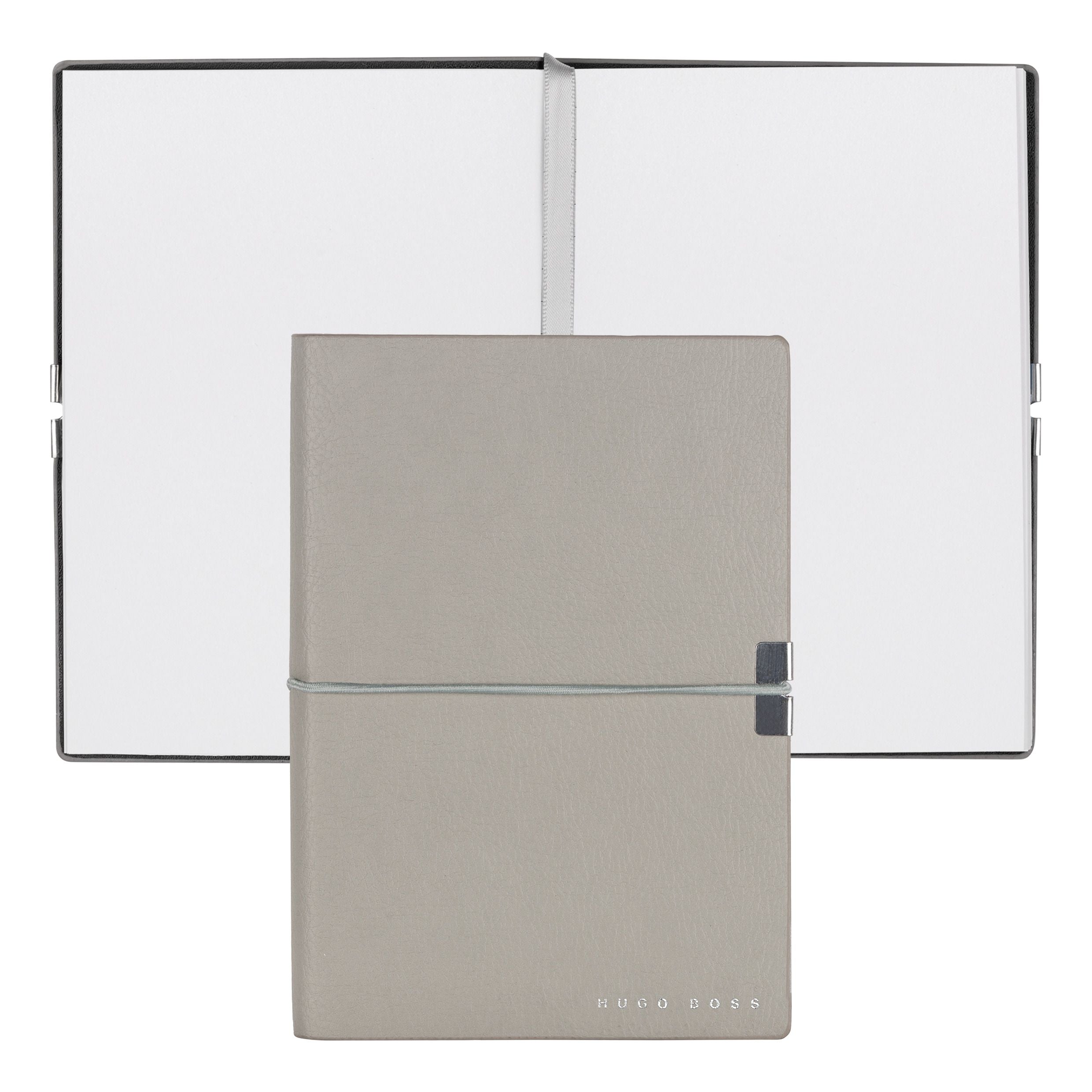 HUGO BOSS Notebook A6 Elegance Storyline Grey Plain | HNM124KP