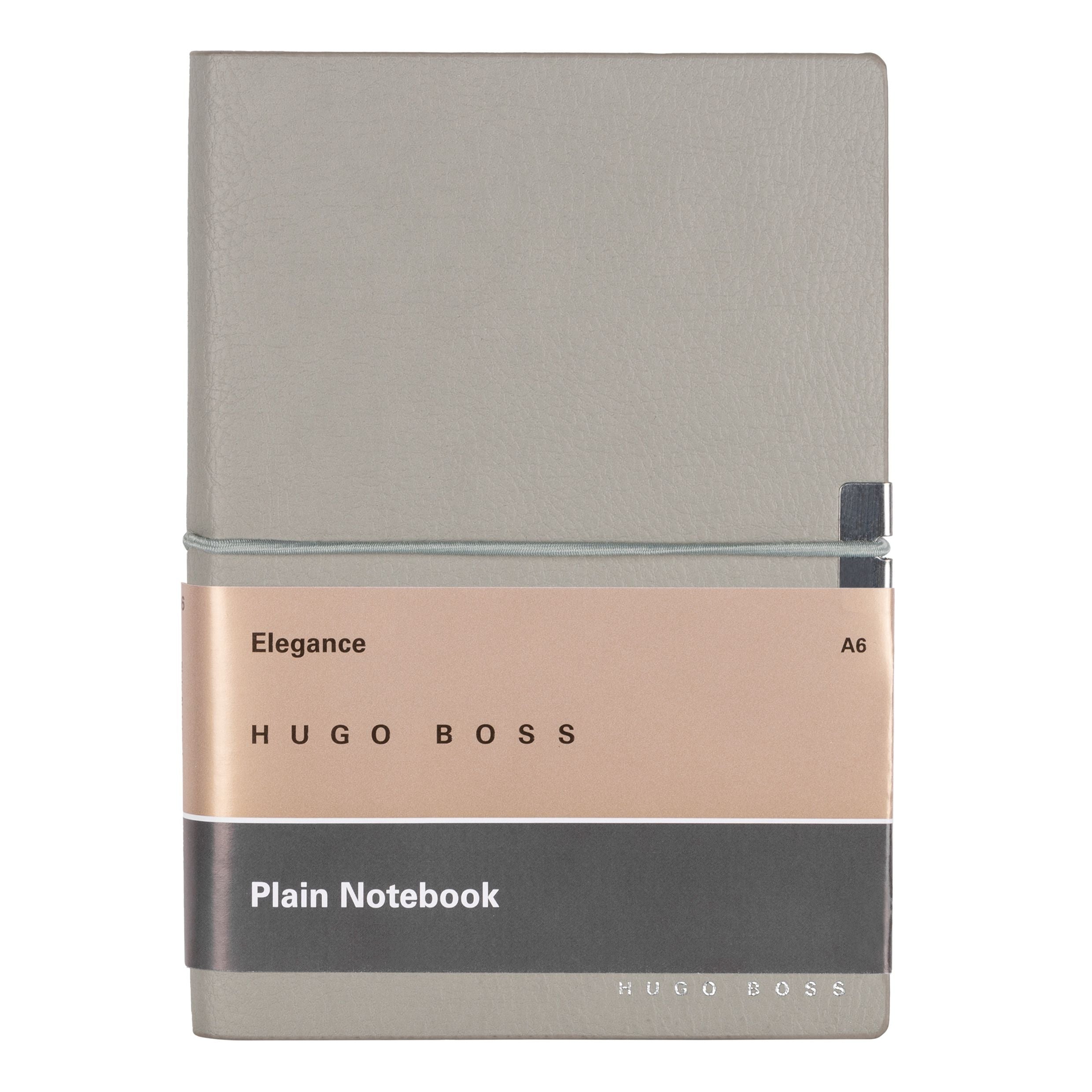 HUGO BOSS Notebook A6 Elegance Storyline Grey Plain | HNM124KP