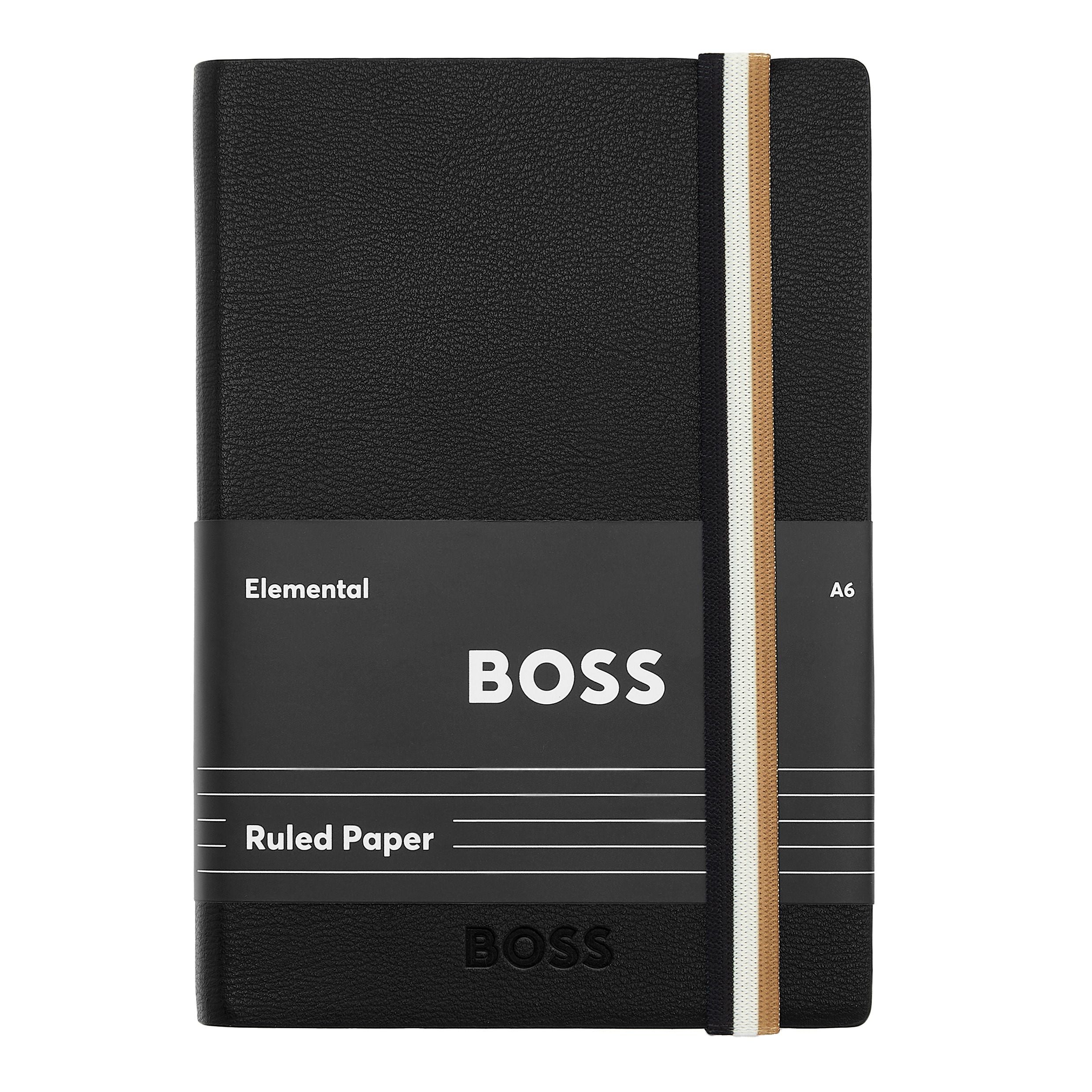 HUGO BOSS Notebook A6 Iconic Black Lined | HNM421AL