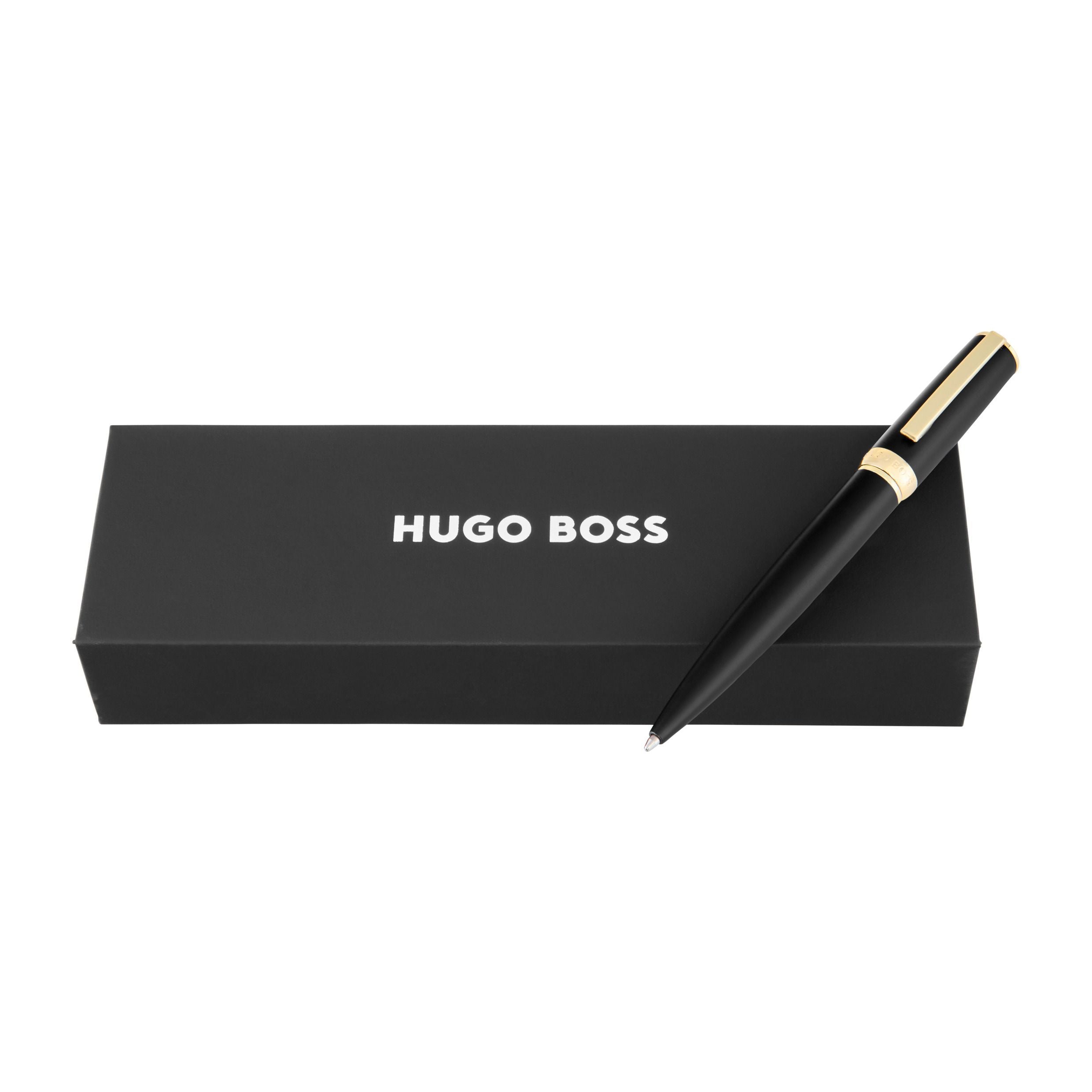 HUGO BOSS HSC5204A - Ballpoint pen Arche Double B Black & Gold