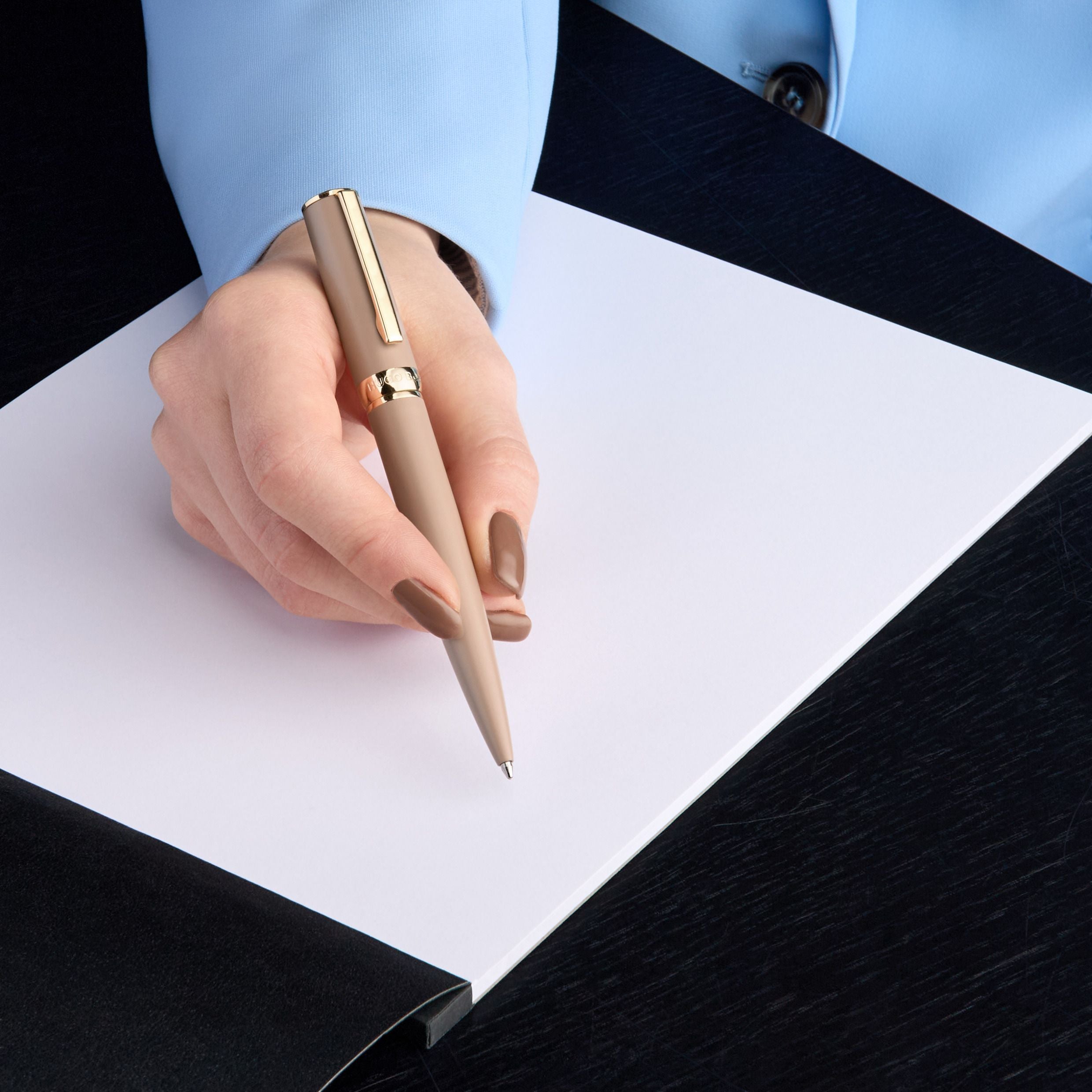 HUGO BOSS HSC5204Q - Ballpoint pen Arche Double B Nude