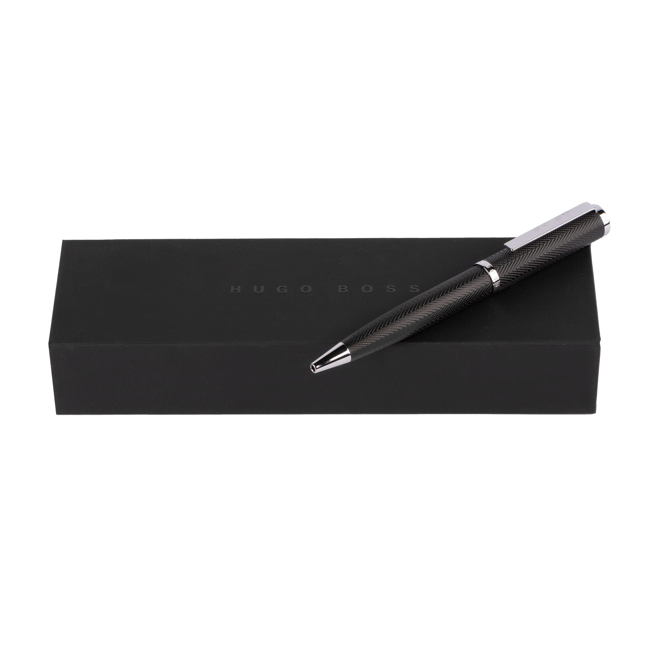 HUGO BOSS HSI1064B-Ballpoint pen Formation Herringbone Chrome