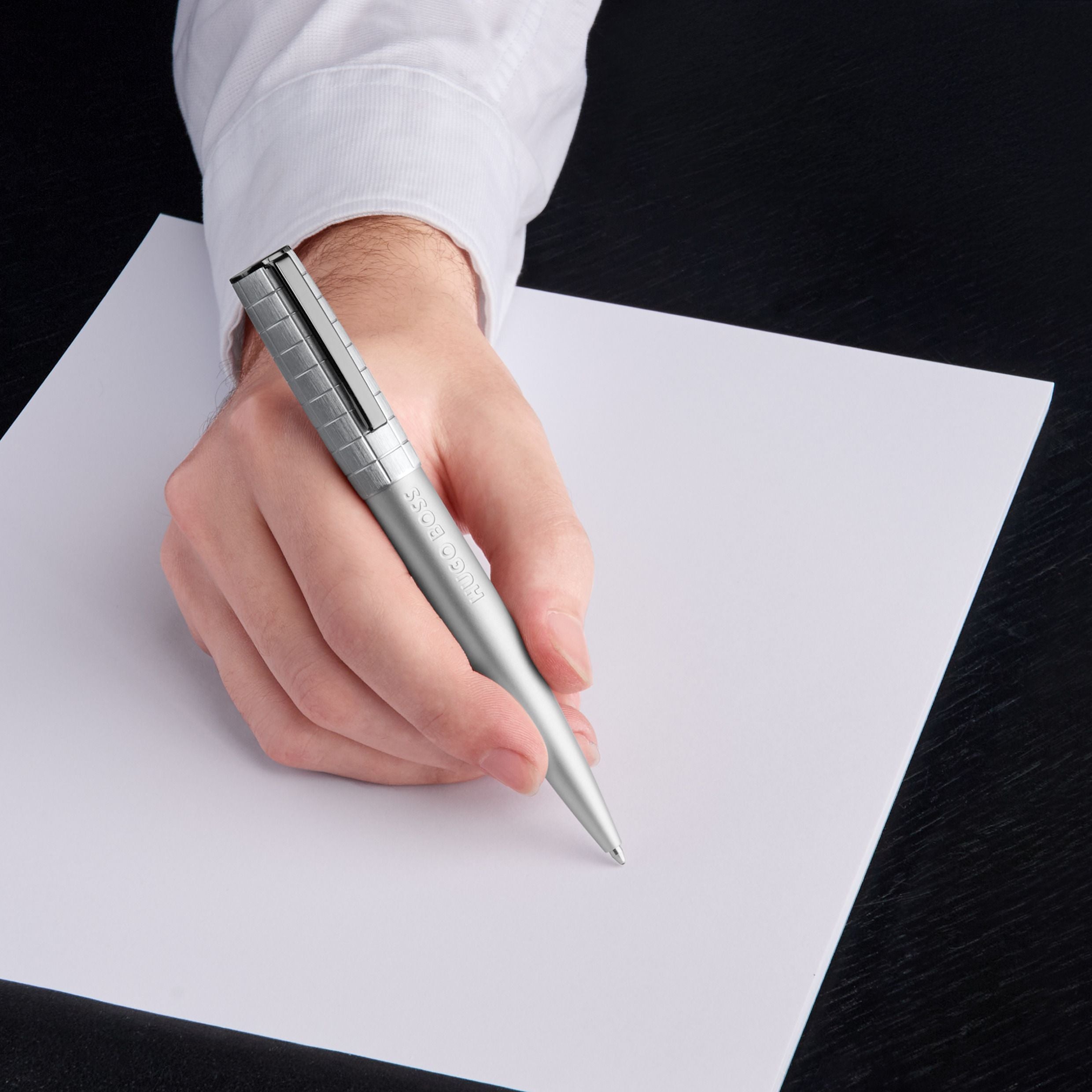 HUGO BOSS HSK5744K - Ballpoint pen Arche Bauhaus Light Grey