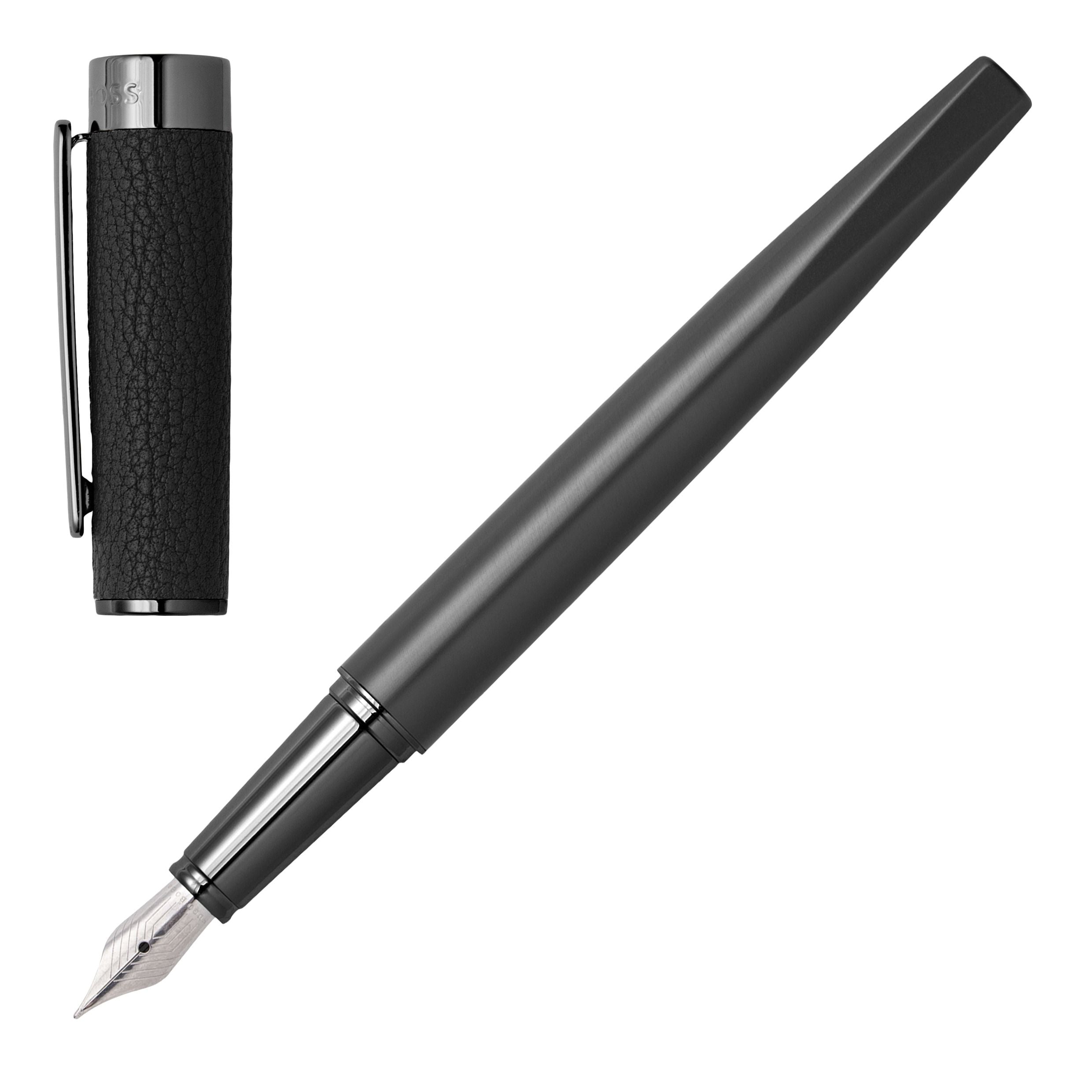 HUGO BOSS Fountain Pen Corium Black | HSU3892A