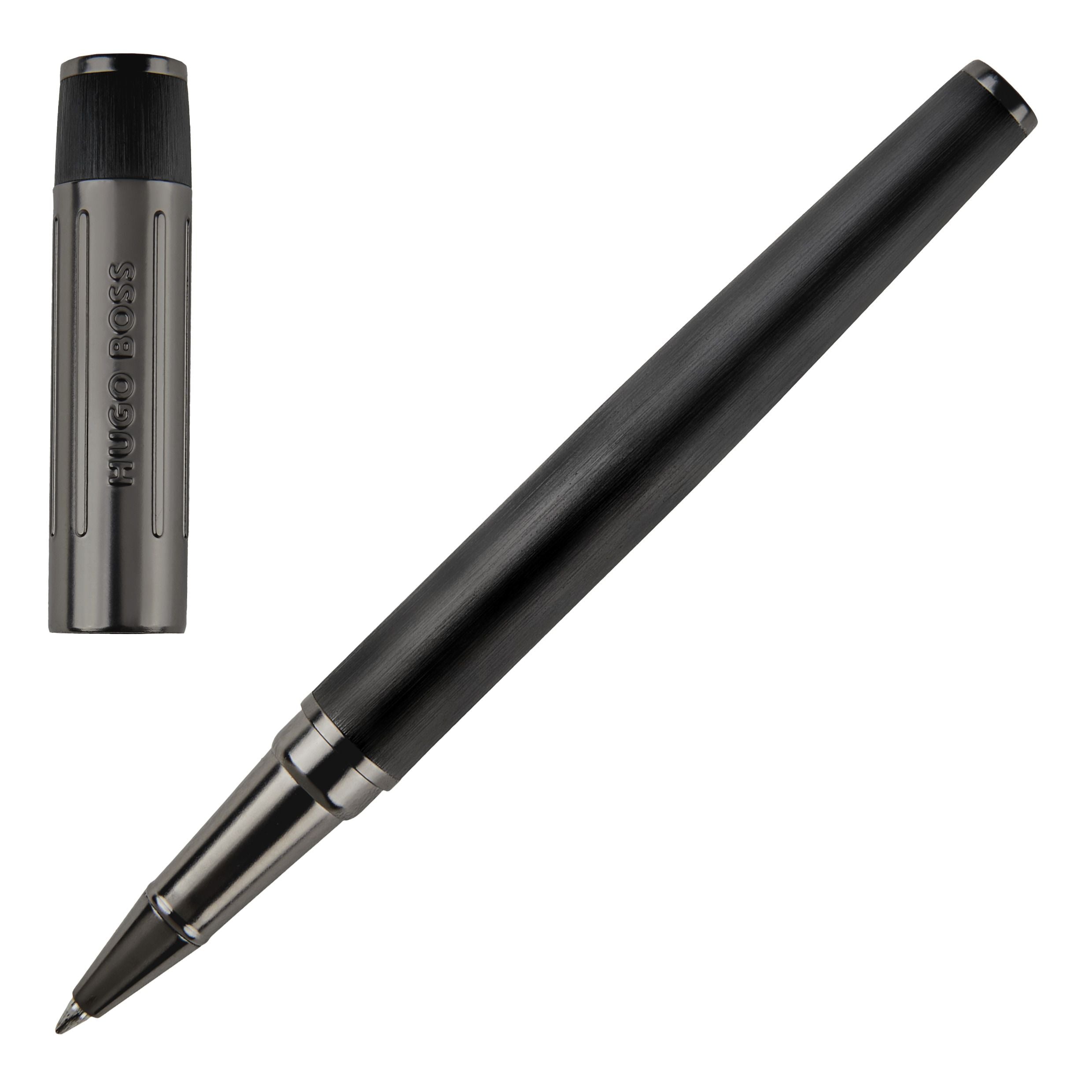 HUGO BOSS HSV3065A-Rollerball pen Gear Ribs Black