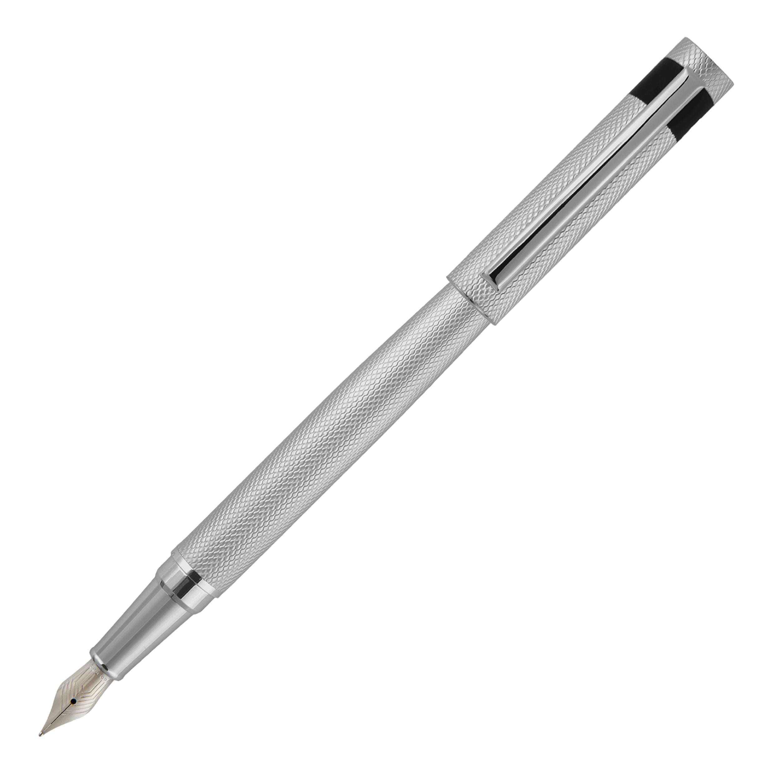 HUGO BOSS HSW3672B-Fountain pen Loop Diamond Chrome